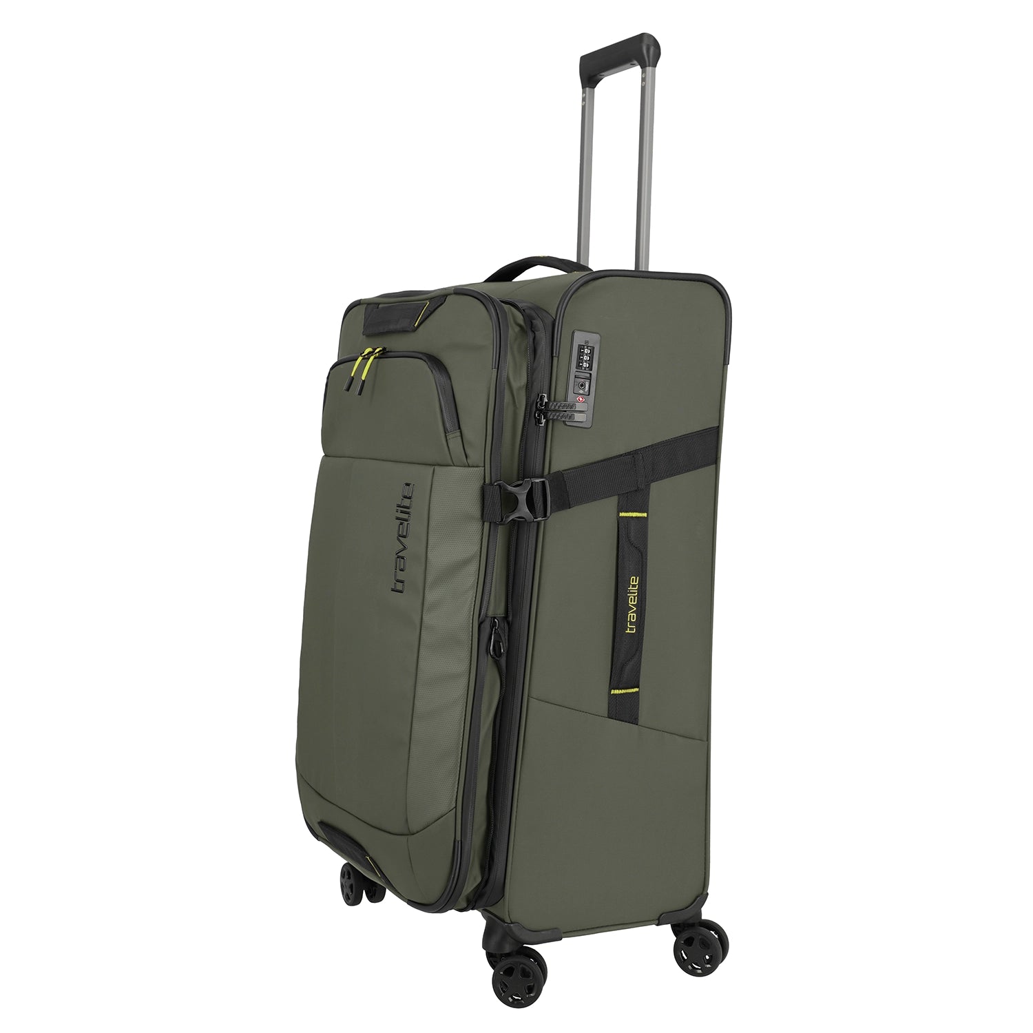 Travelite Briize 4 Rollen Trolley 78cm khaki Seitenansicht