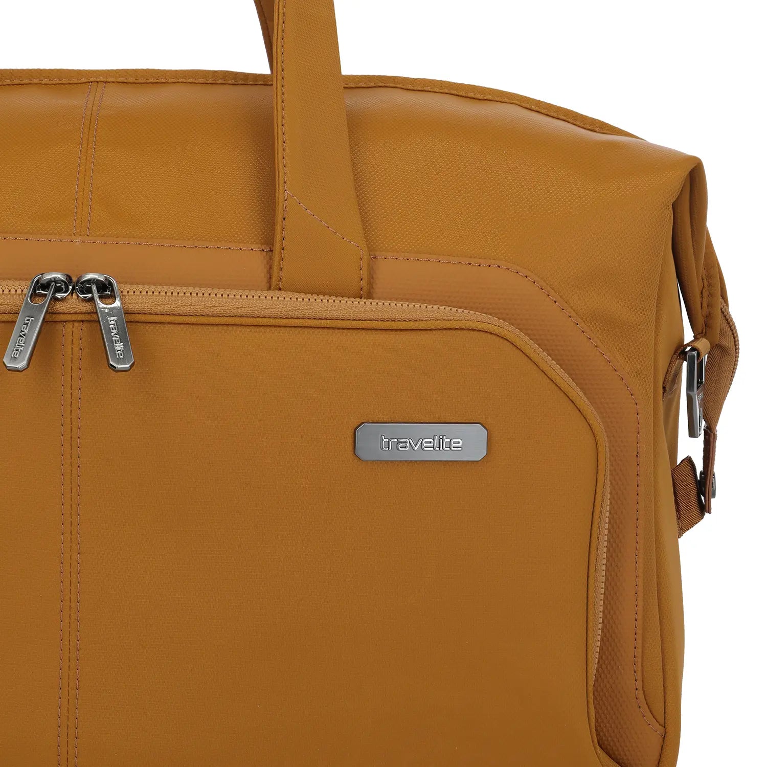 Travelite Priima Weekender 48 cm Curry - Metall-Logo Fronttasche