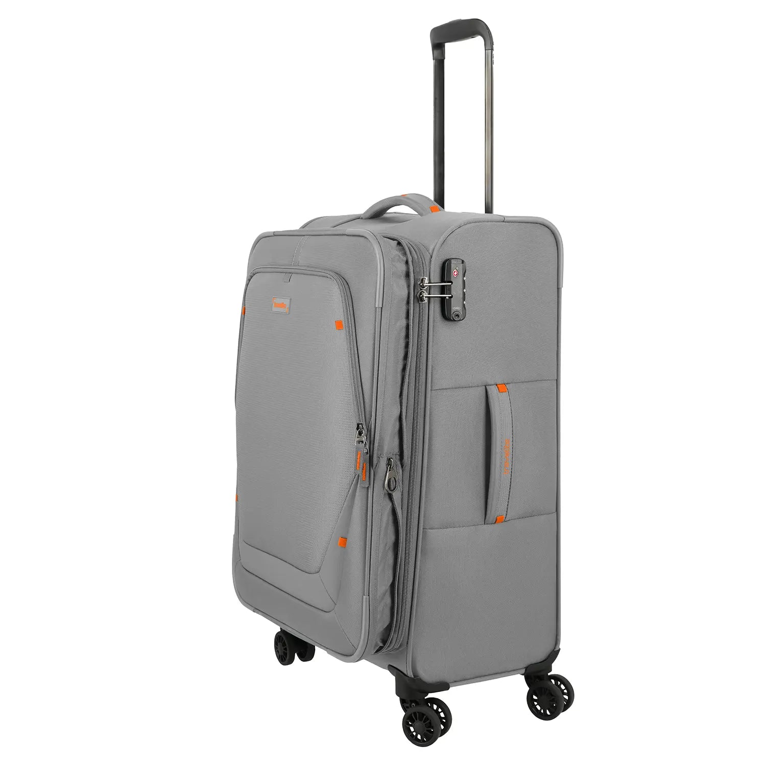Travelite Umbria 4-Rollen Trolley M 67 cm in Smoky Grey - Dehnfalte zur Volumenerweiterung