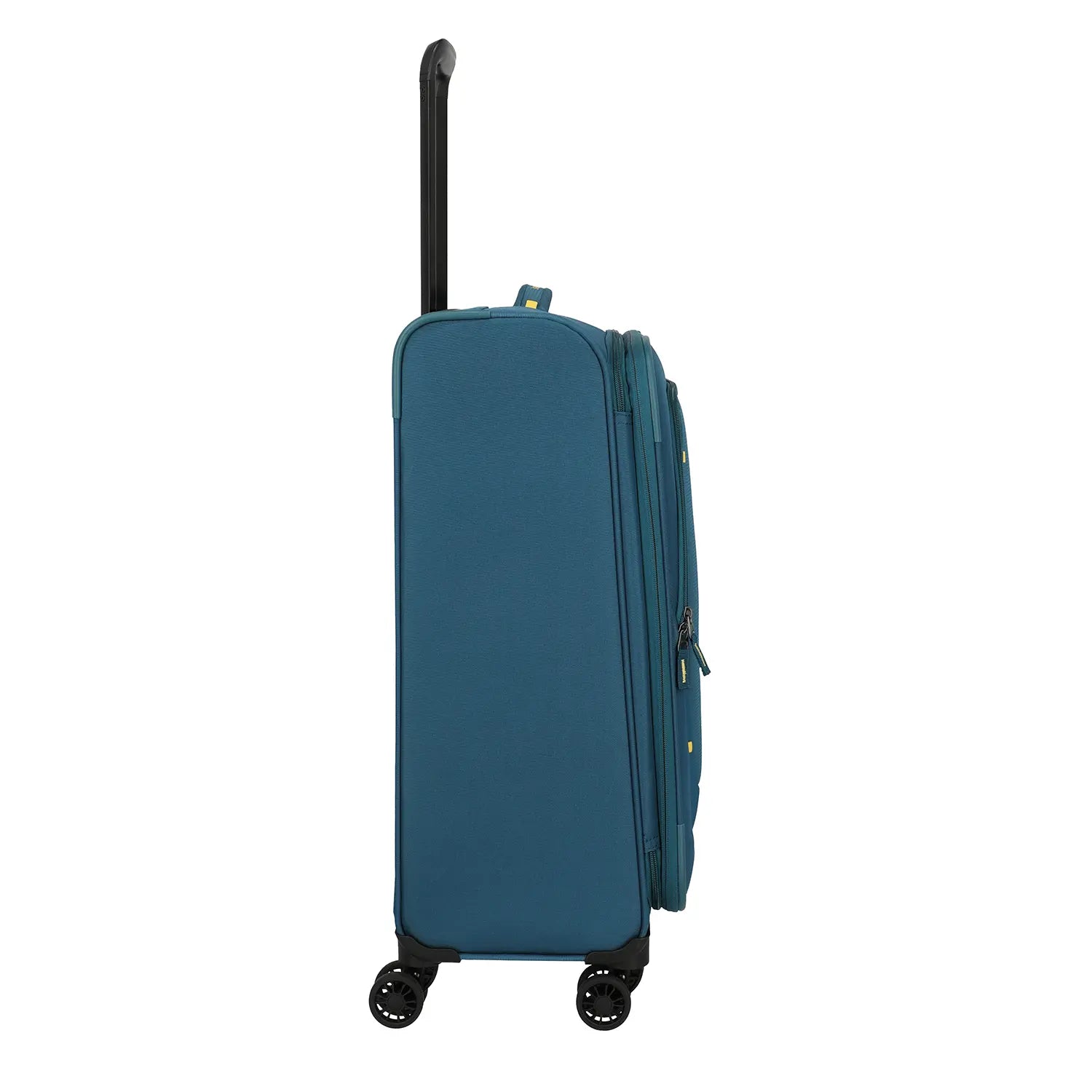 Travelite Umbria 4 Leichtlaufrollen - Seitenansicht mit 360° drehbare Spinner-Rollen