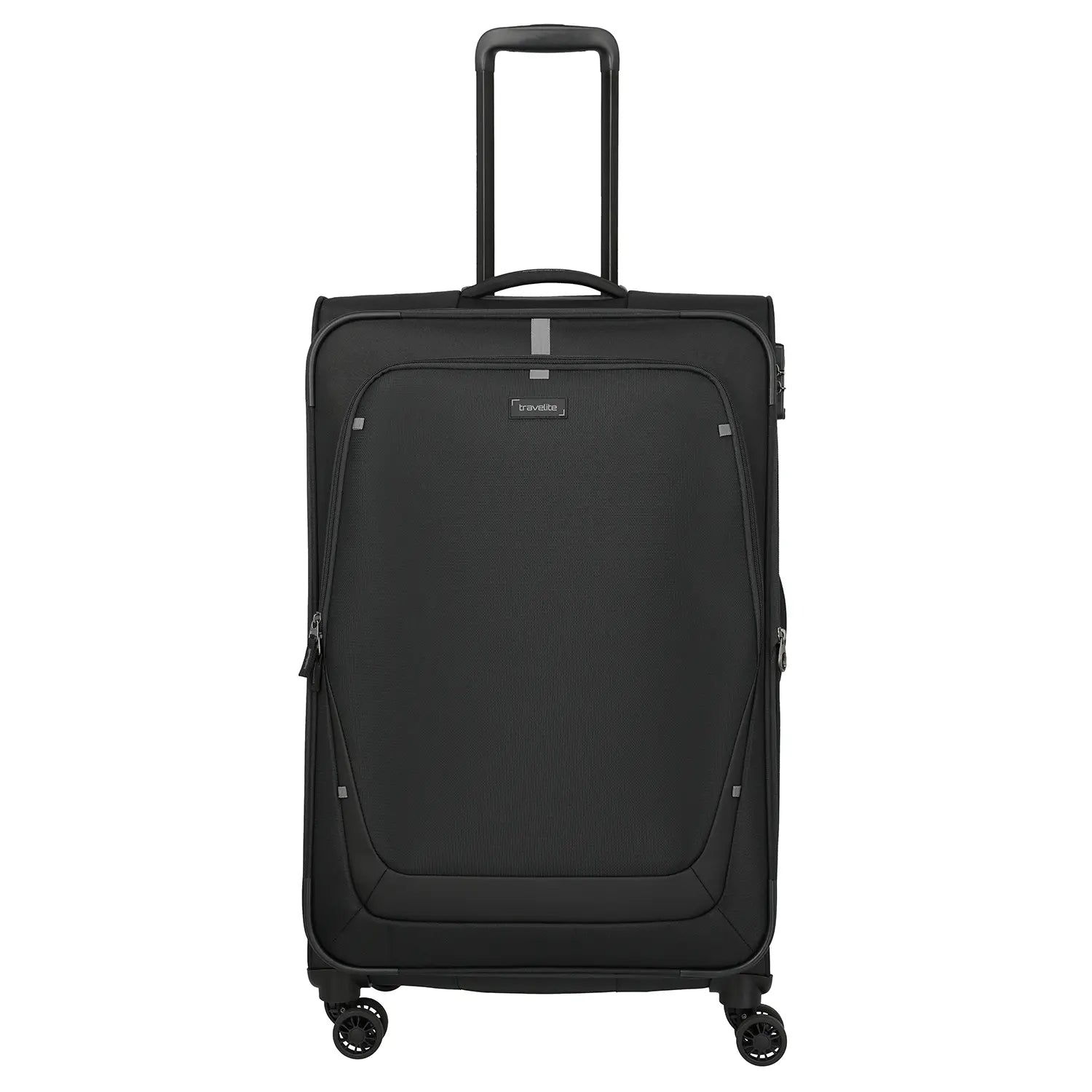 Frontansicht Travelite Umbria 4-Rollen Trolley L 77 cm in Schwarz