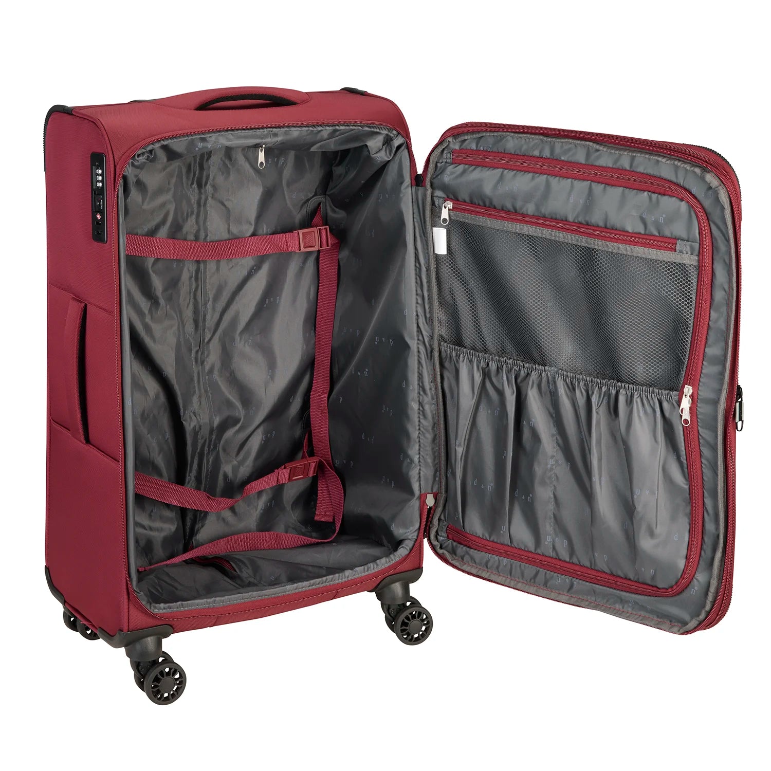 d&n Travel Line 9504 4-wheel cabin trolley S 55 cm - petrol