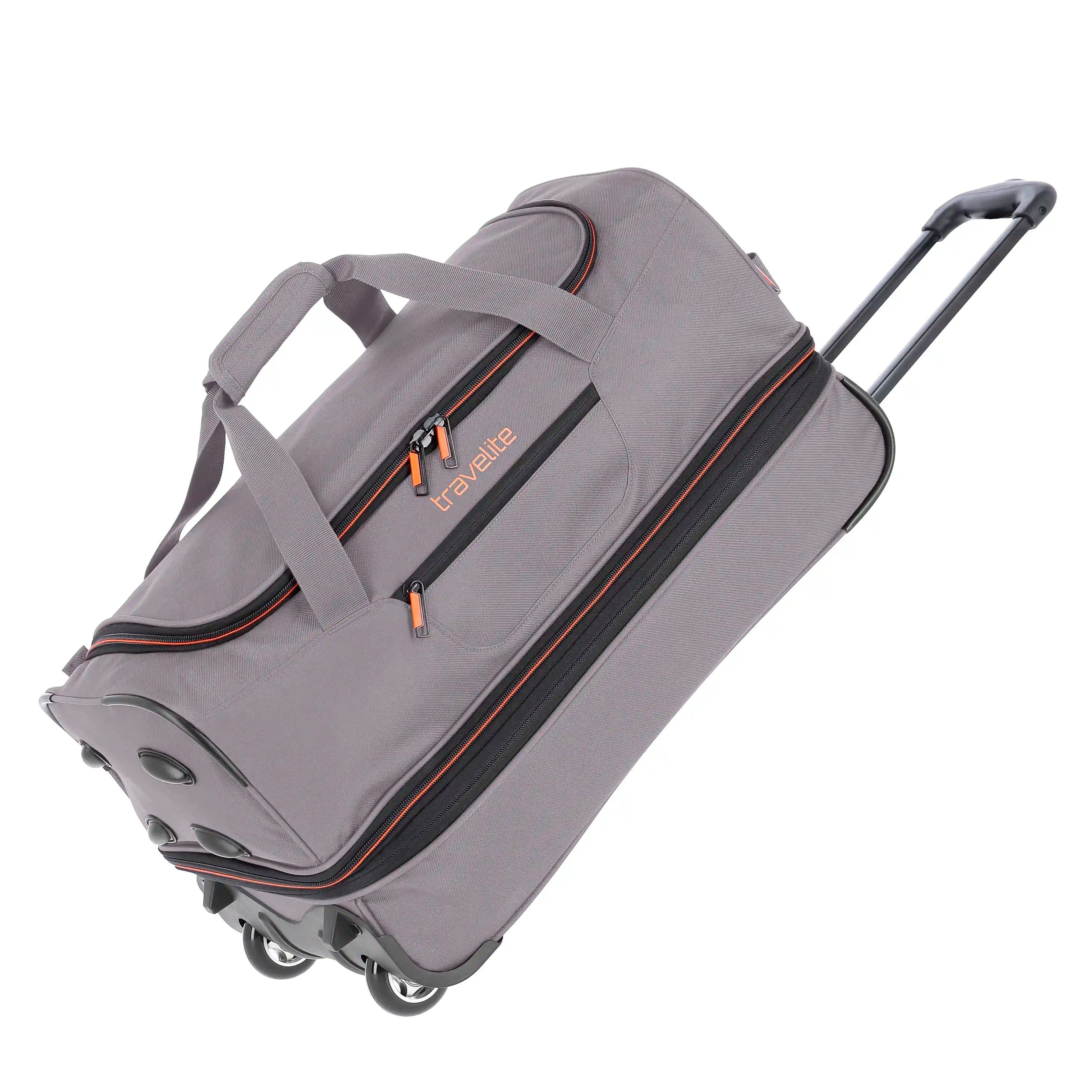 Travelite Basics Trolley Reisetasche 55 cm - grau-grün