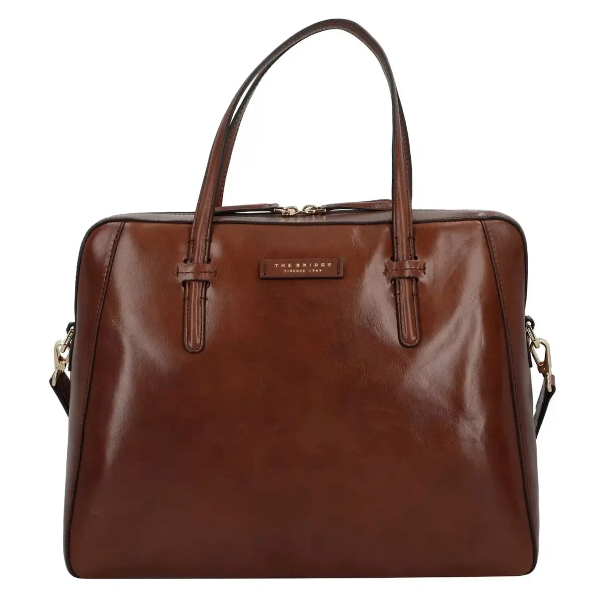Frontansicht The Bridge Diana Briefcase 37 cm in Marrone