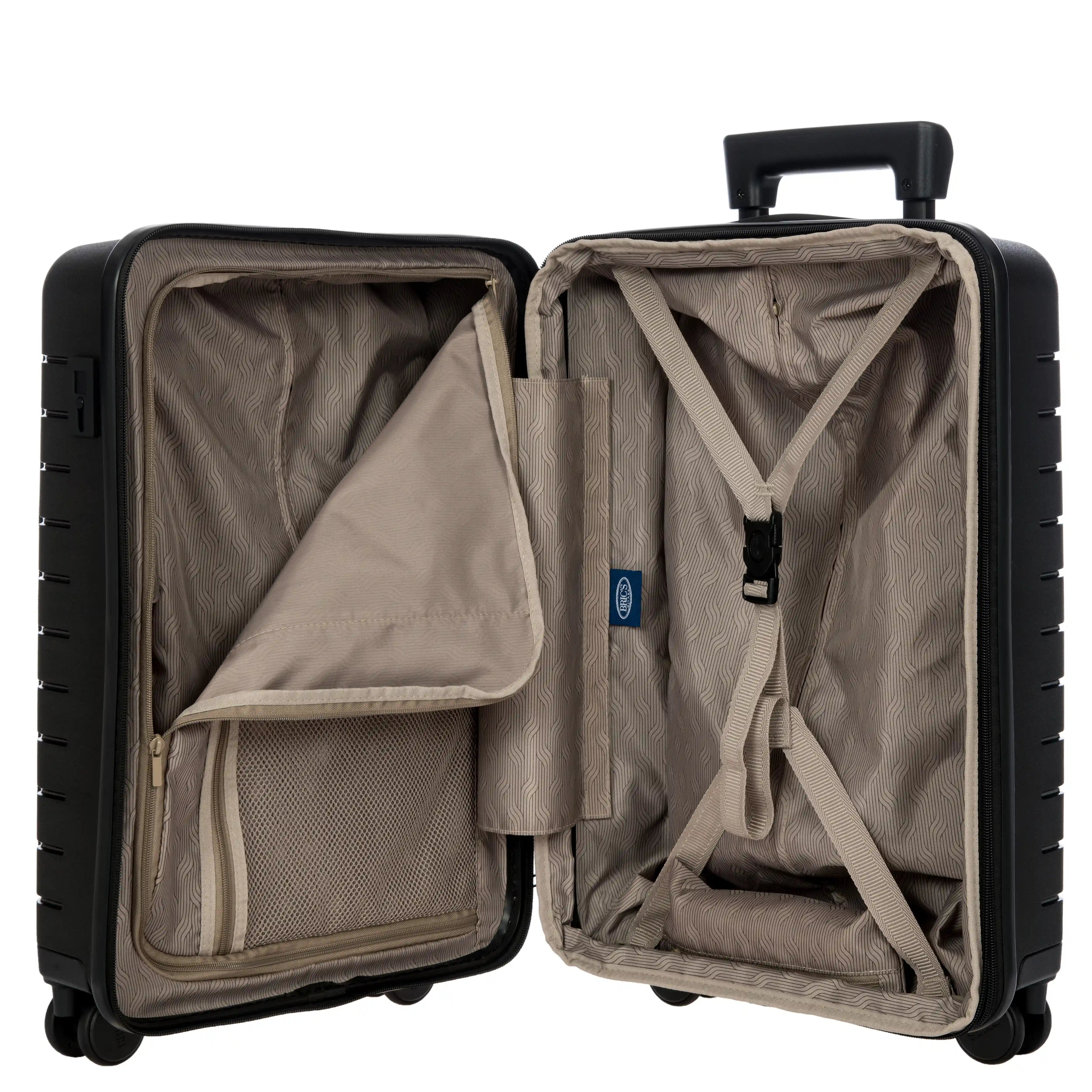 By by Brics Ulisse 4-wheel cabin trolley with front pocket 55 cm - Ocean Blue