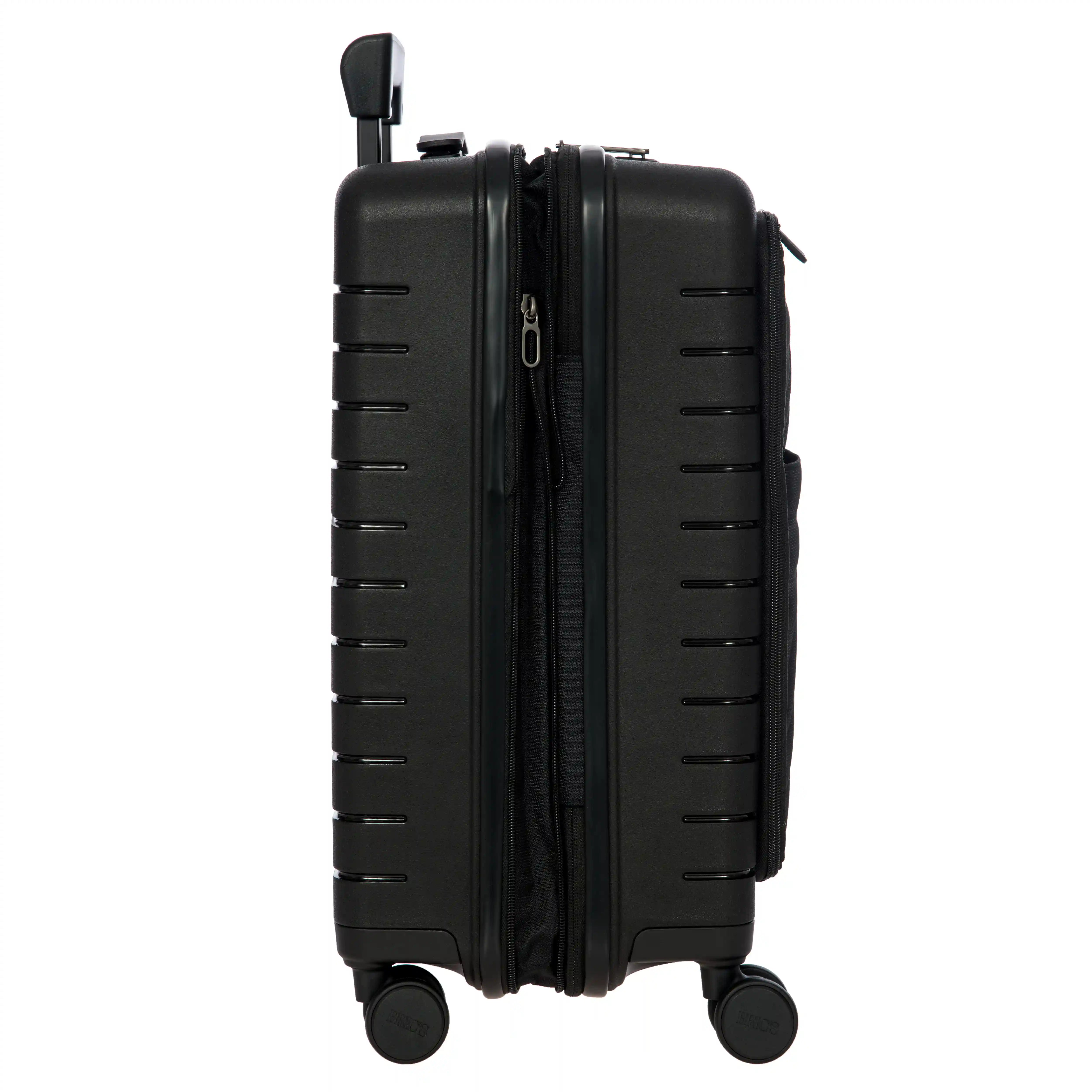By by Brics Ulisse 4-wheel cabin trolley with front pocket 55 cm - Black