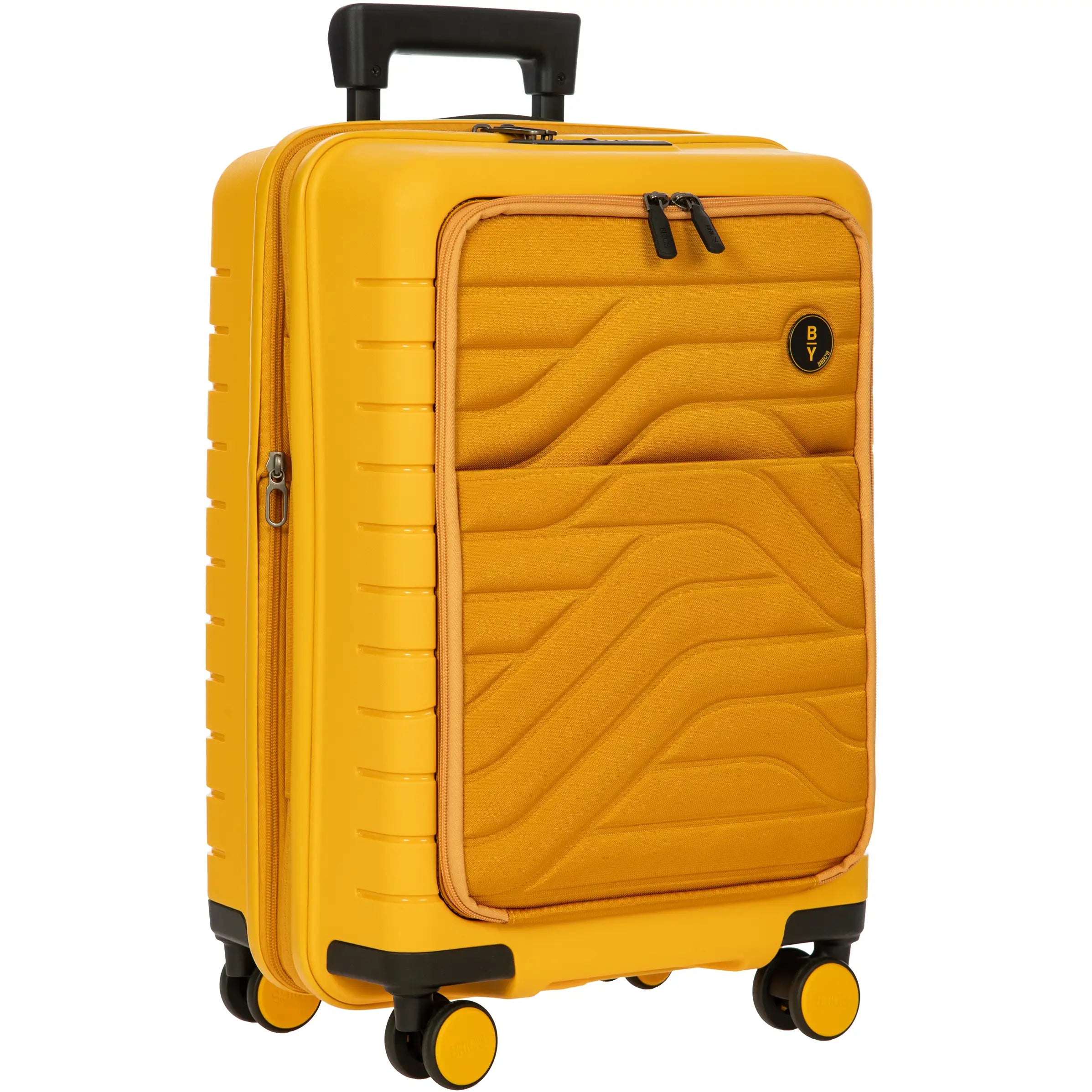 By by Brics Ulisse 4-wheel cabin trolley with front pocket 55 cm - Mango