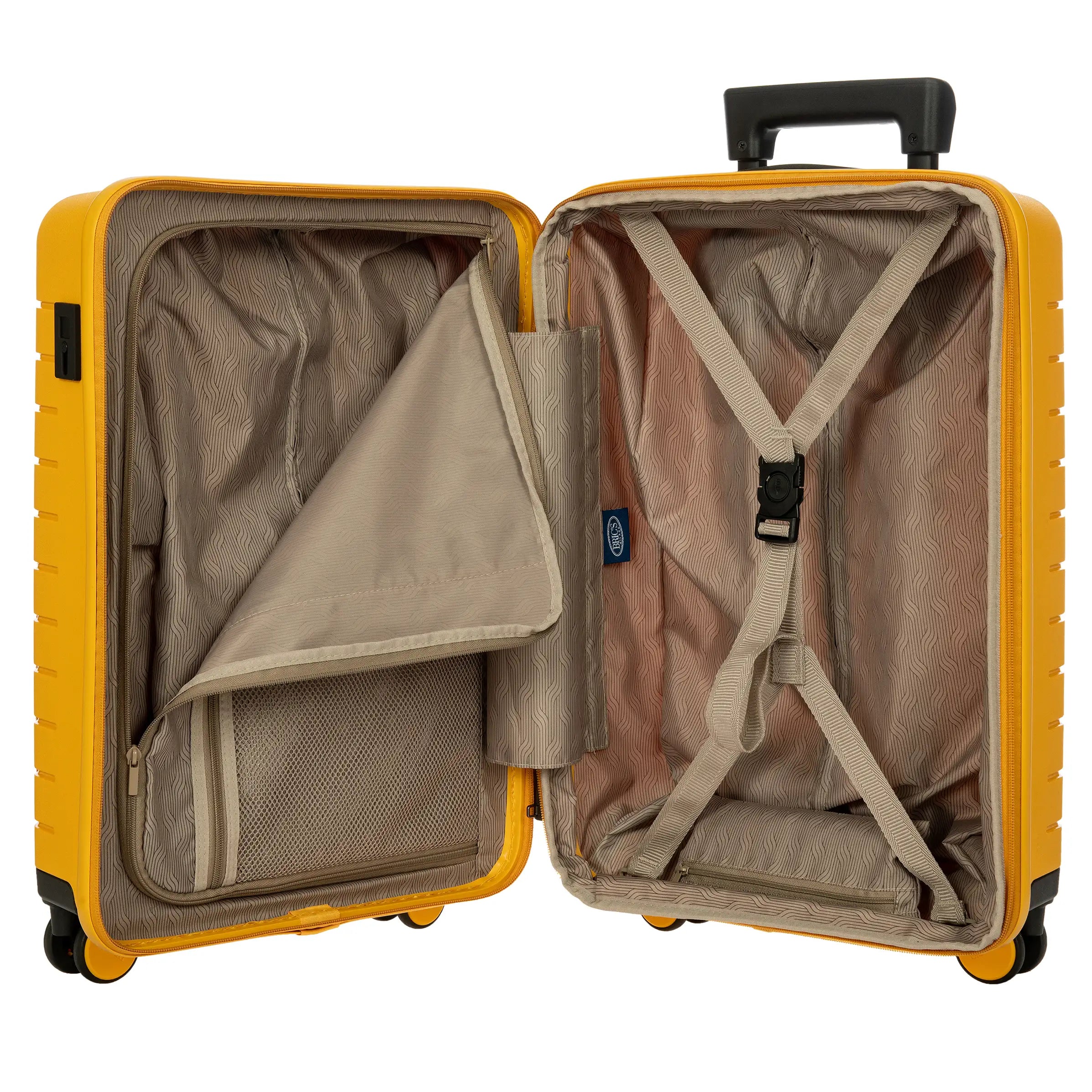 By by Brics Ulisse 4-wheel cabin trolley with front pocket 55 cm - Mango