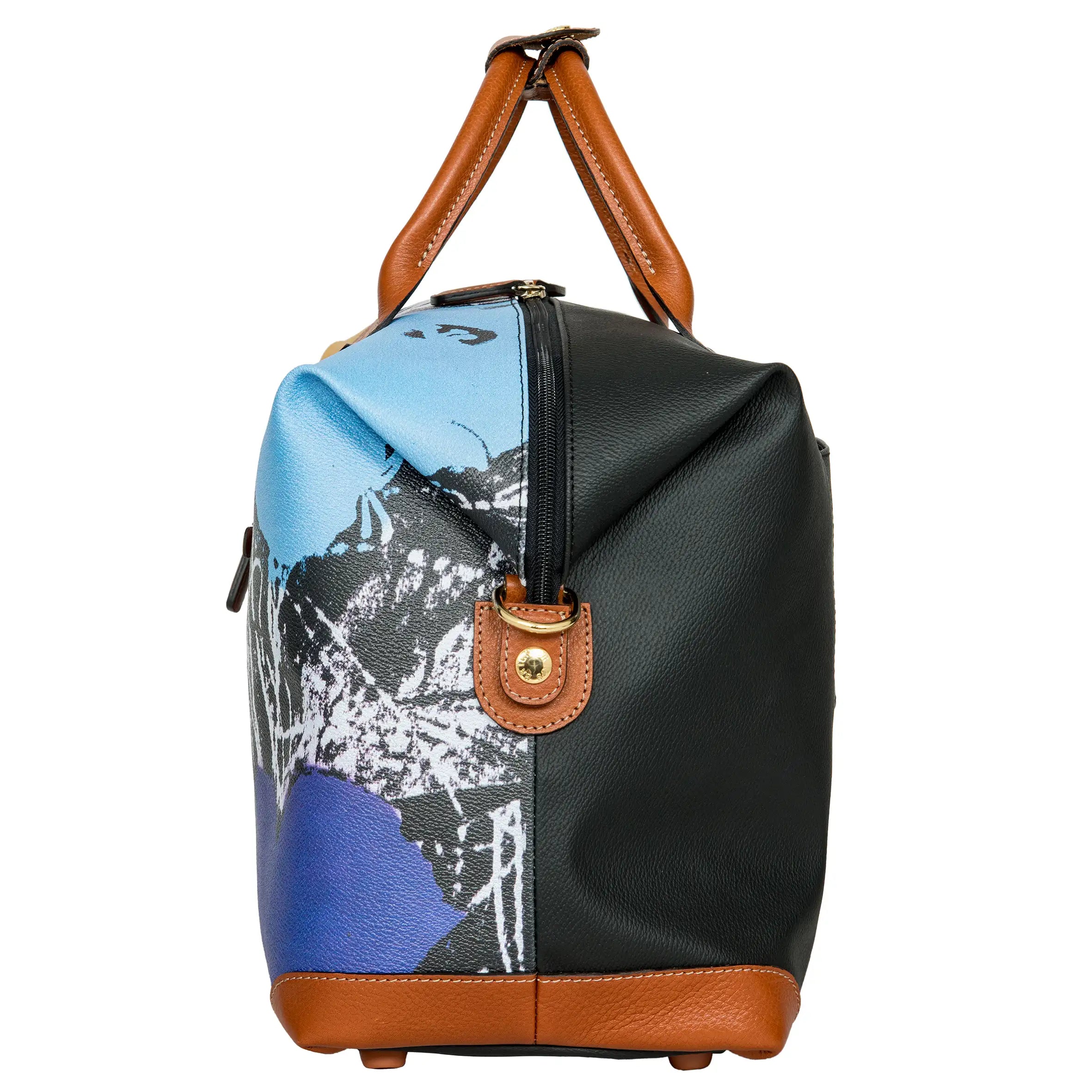Brics Andy Warhol travel bag 43 cm - Black Colored Flowers