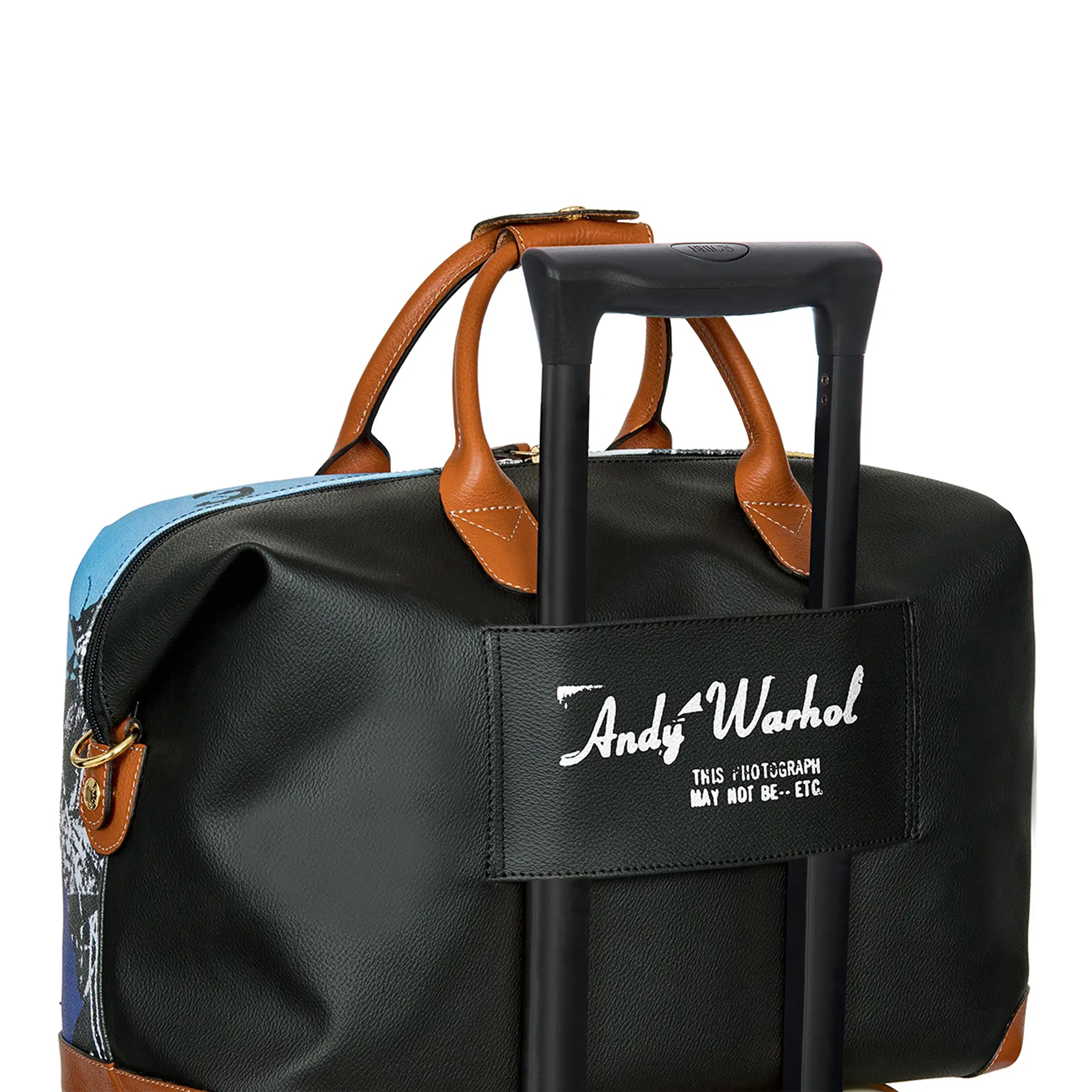 Brics Andy Warhol travel bag 43 cm - Black Colored Flowers