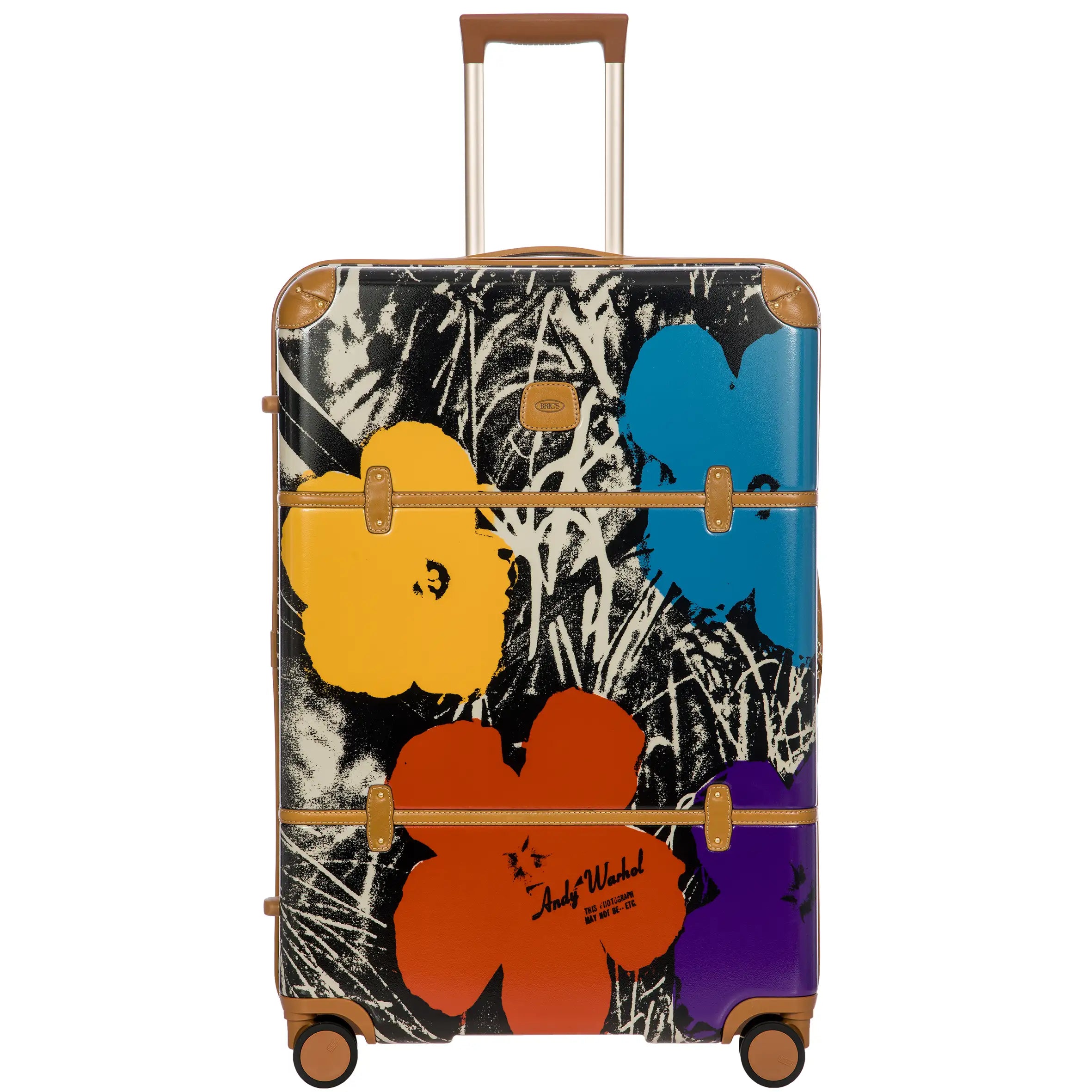 Brics Andy Warhol 4-wheel trolley 76 cm - Cream Colored Flowers
