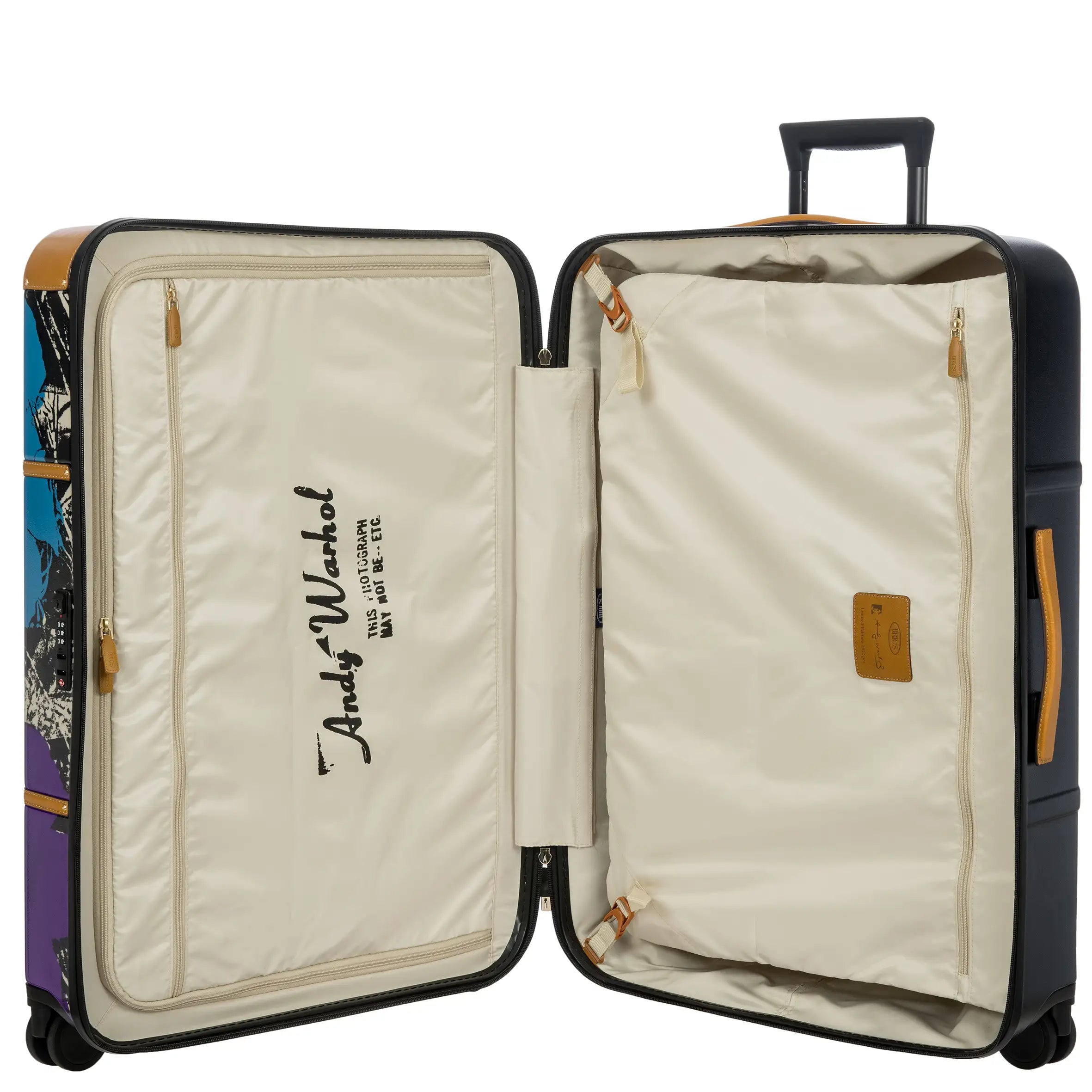 Brics Andy Warhol 4-wheel trolley 76 cm - Cream Colored Flowers