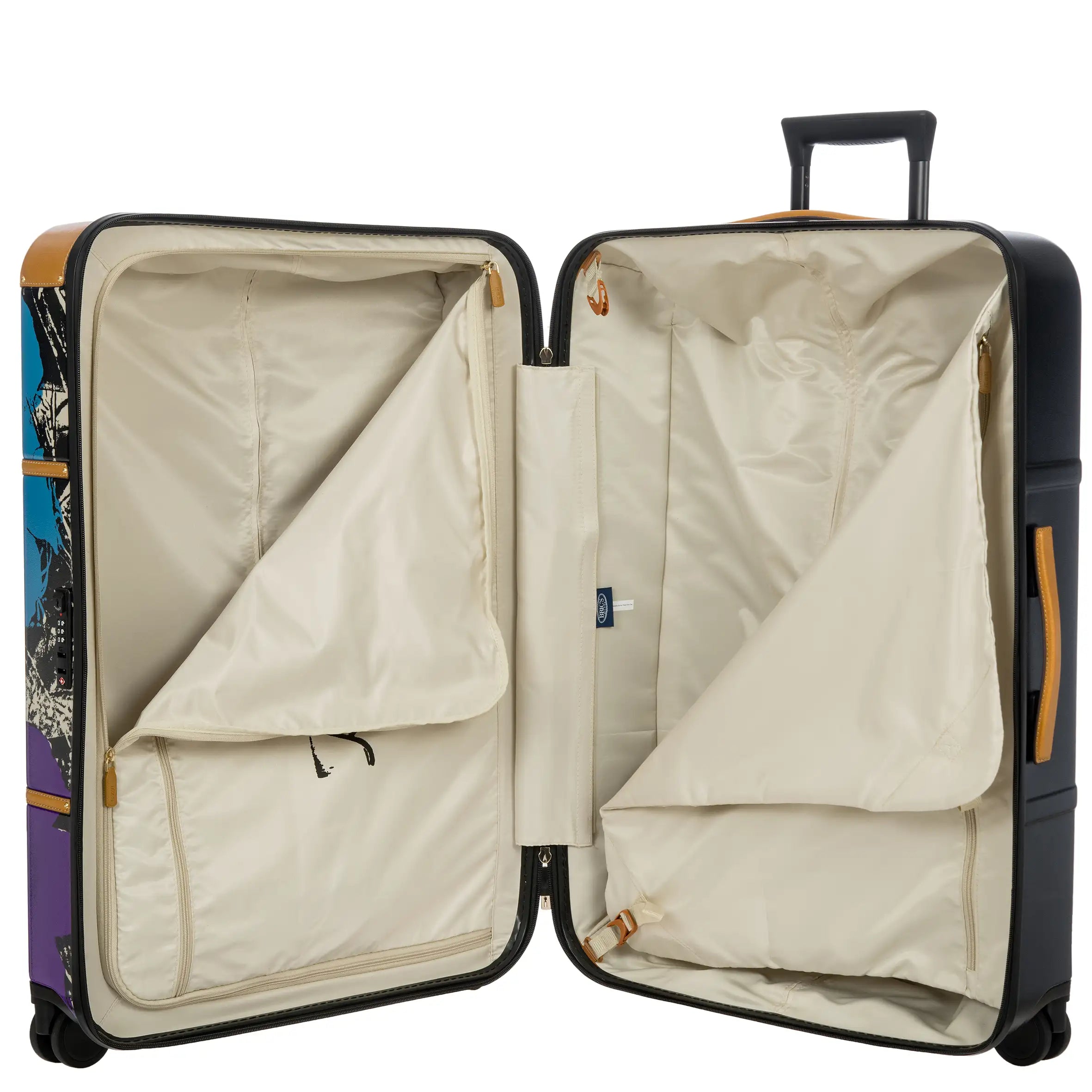 Brics Andy Warhol 4-wheel trolley 76 cm - Cream Colored Flowers