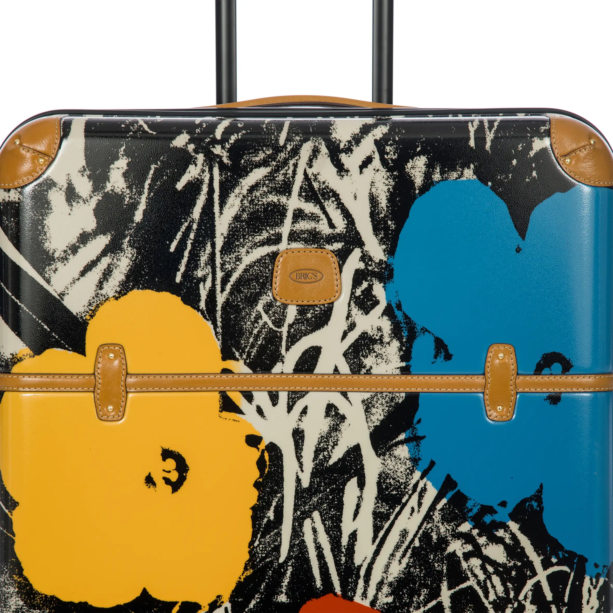 Brics Andy Warhol 4-wheel trolley 76 cm - Black Colored Flowers