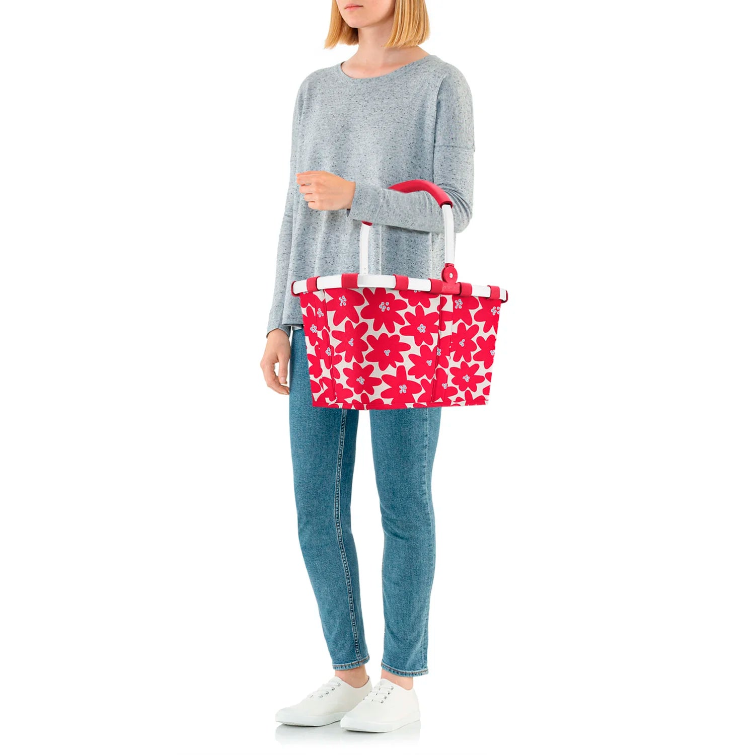 Reisenthel Shopping Carrybag shopping basket 48 cm - Frame Daisy Red