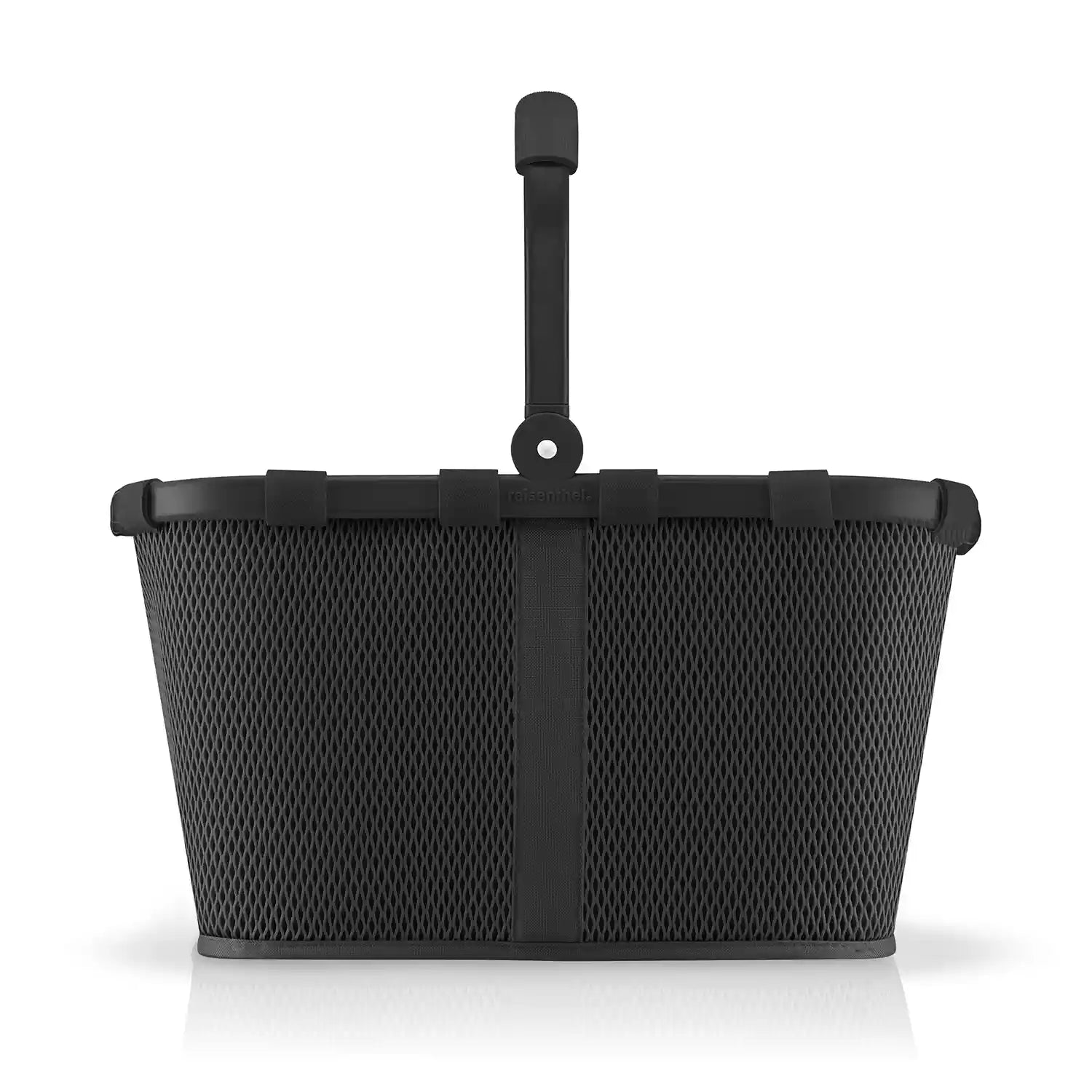 Seitenansicht Reisenthel Carrybag 48 cm Einkaufskorb in Schwarz Mesh