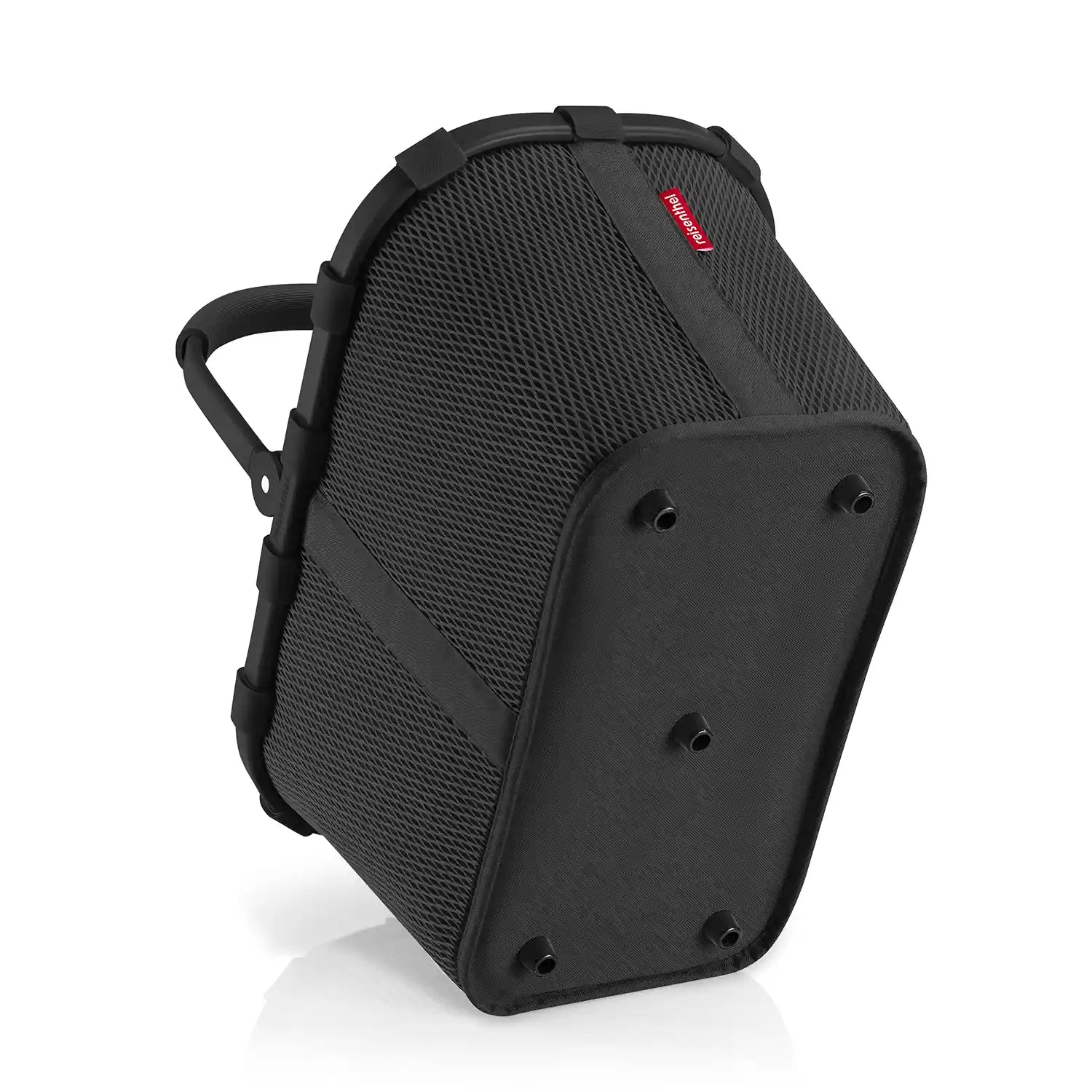 Reisenthel Einkaufskorb Carrybag 48 cm Schwarz Mesh – leichter Einkaufskorb mit Aluminiumrahmen und Standfüssen