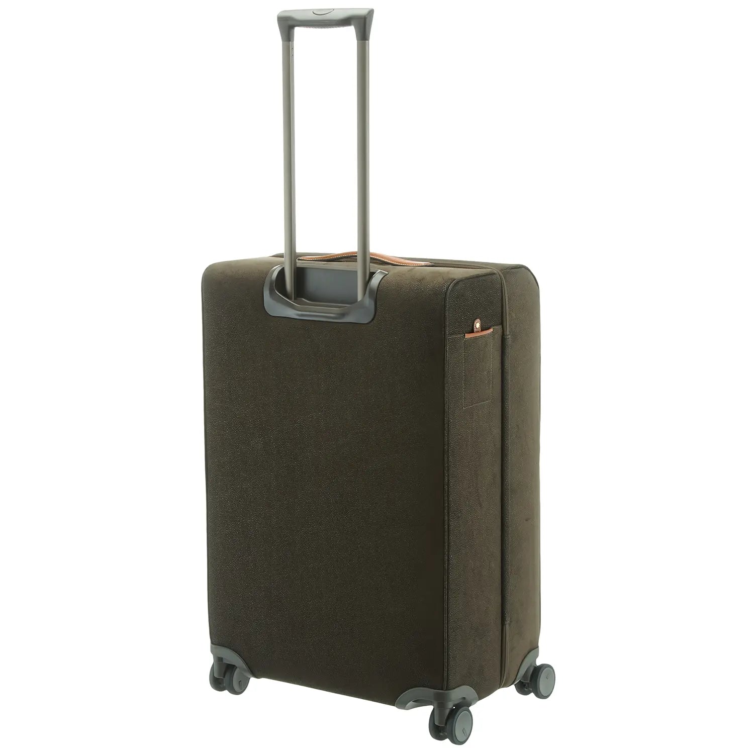 Brics Life Trolley BLF05271-378 Olive - Rückansicht des 73 cm Koffers mit robuster Konstruktion und Markenschild