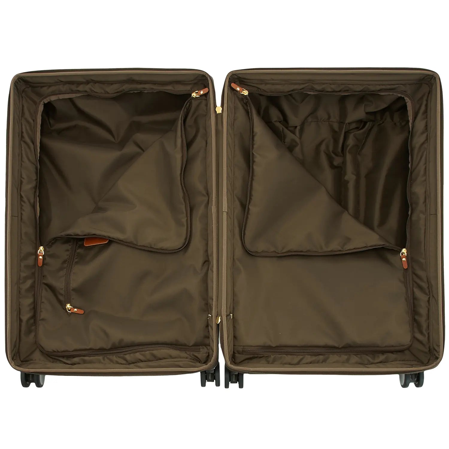 Brics Life Trolley BLF05271-378 Olive - Innenansicht mit Packfächern und Organisationsmöglichkeiten