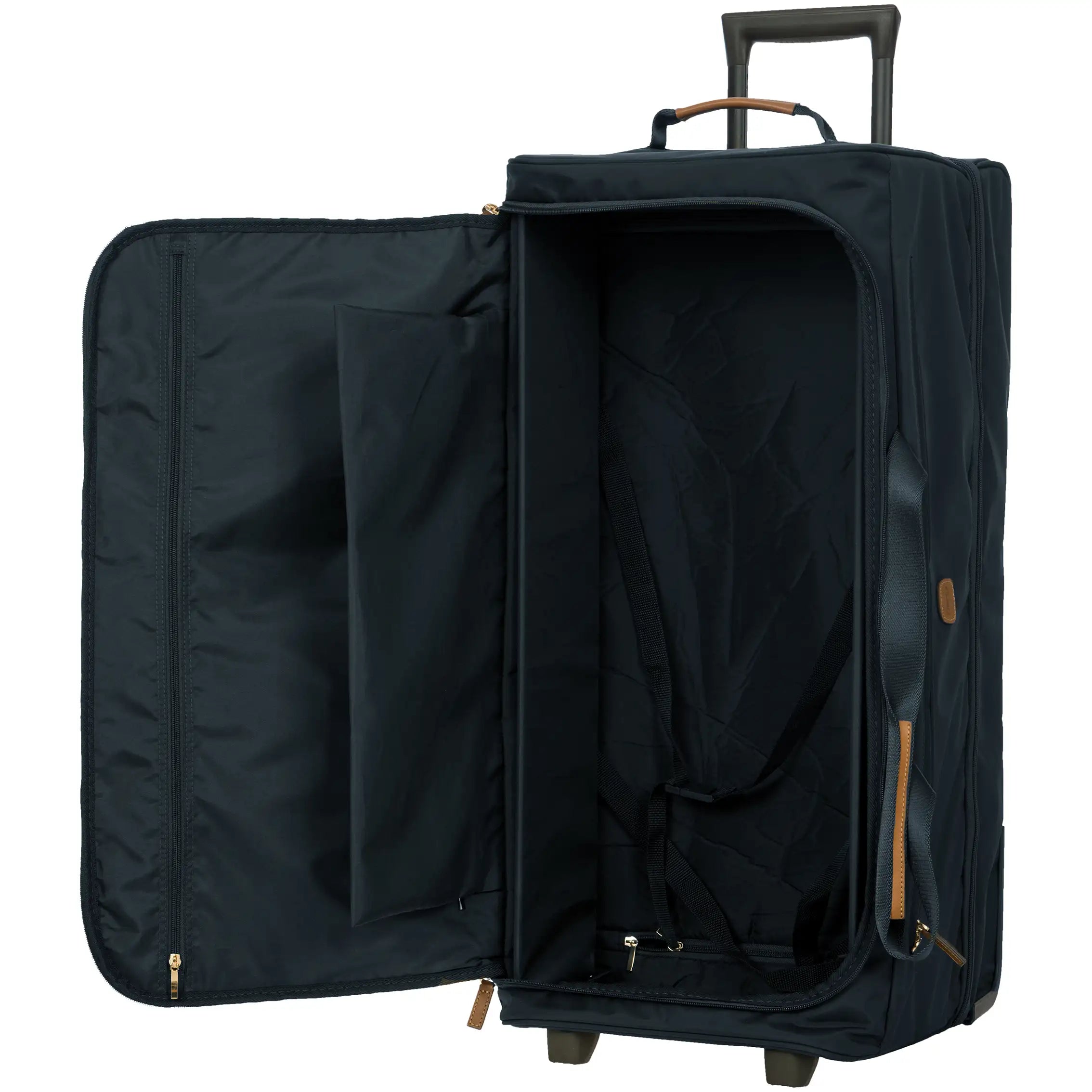 Ansicht geöffnete Reisetasche auf zwei Rollen von Brics, von oben befüllbar