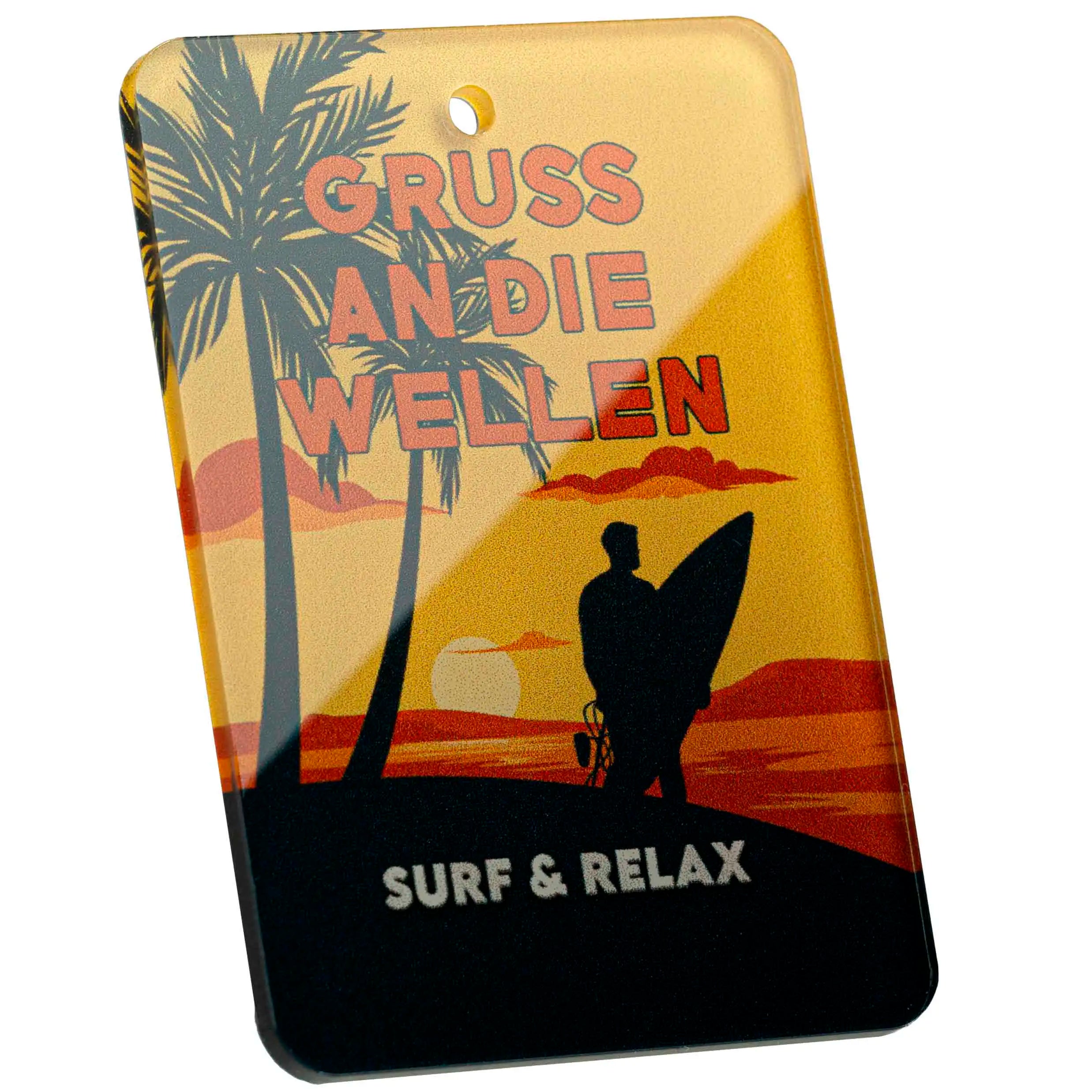 Tag-It Luggage Tag 9 cm - Greetings to the - Yellow