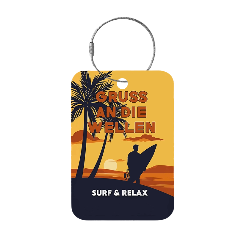 Tag-It Luggage Tag 9 cm - Greetings to the - Yellow