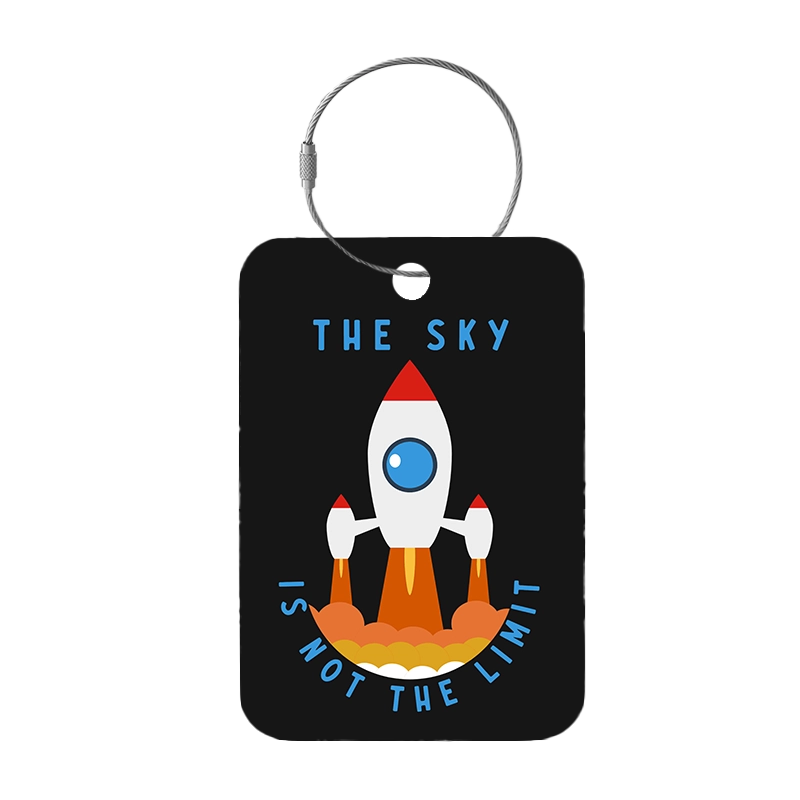 Tag-It Luggage Tag 9 cm - The Sky Rocket - Black