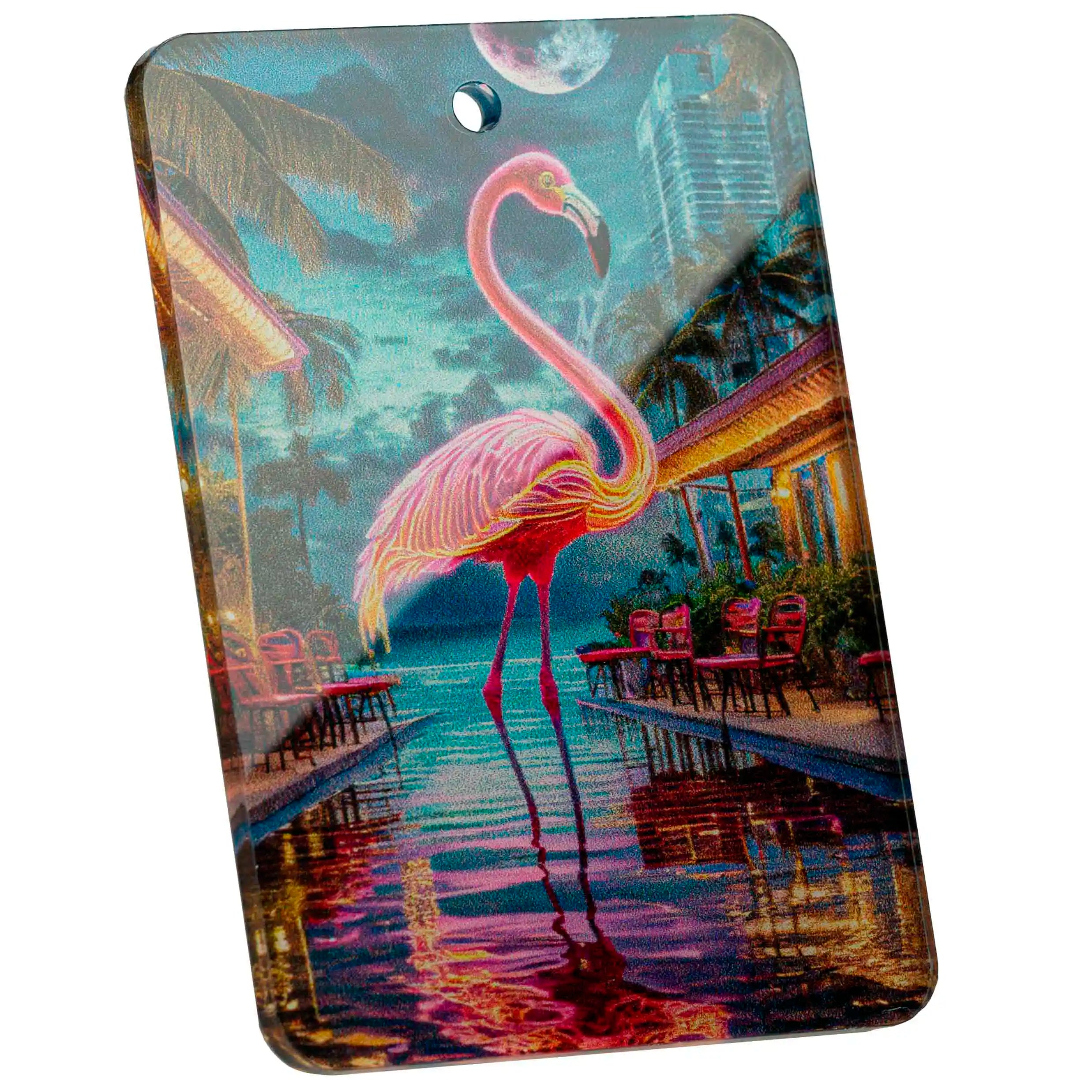 Tag-It Luggage Tag 9 cm - Flamingo - Colorful