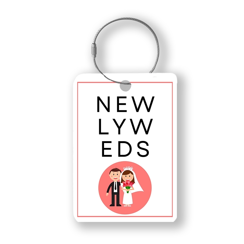 Tag-It Luggage Tag 9 cm - Newlyweds - White