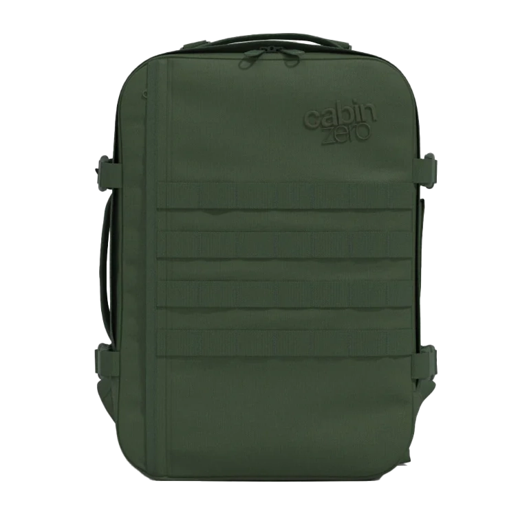 Frontansicht CabinZero Military 28L Cabin Backpack 42 cm - Mystic Green