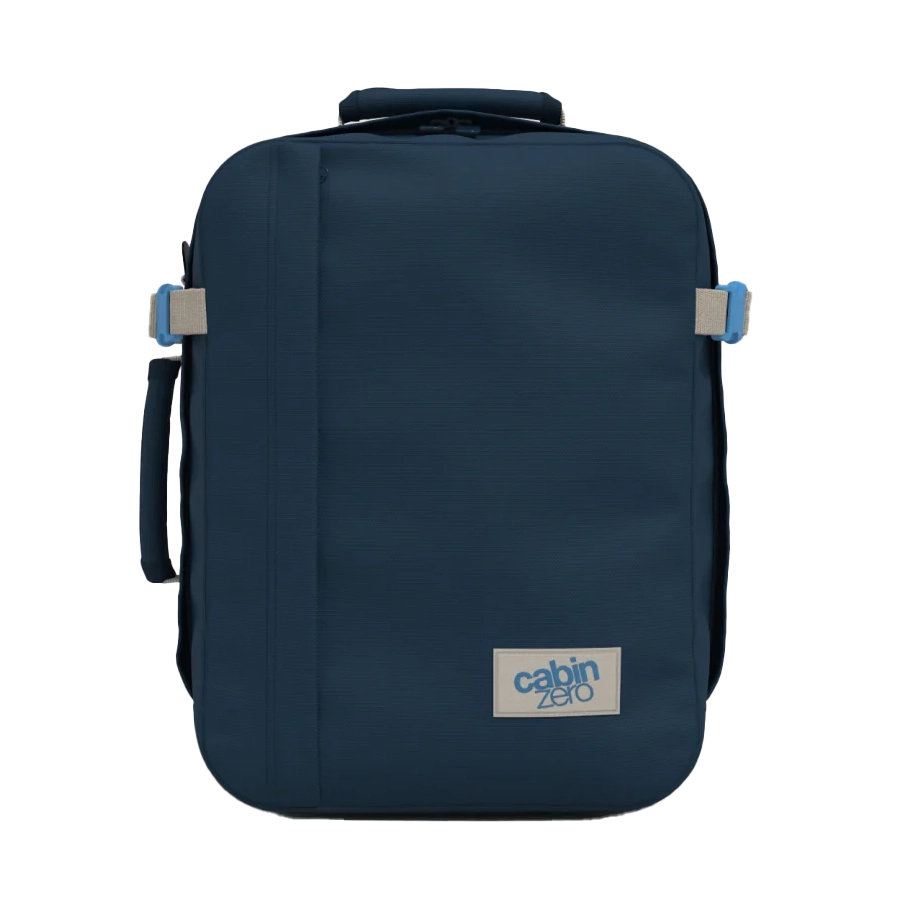 Frontansicht CabinZero Classic 28L Cabin Tech Backpack 42 cm - Blue Grotto