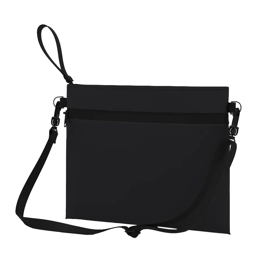 CabinZero Classic Sacoche Umhängetasche 2,5L 27 cm in Absolute Black - Rückansicht