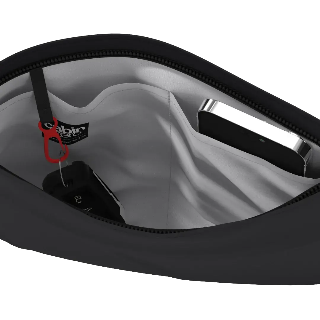 CabinZero Classic Sacoche Umhängetasche 2,5L 27 cm - Absolute Black - Detailbild innen