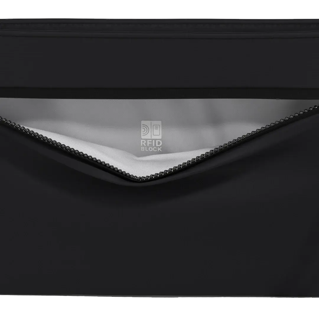 CabinZero Classic Sacoche Umhängetasche 2,5L 27 cm - Absolute Black - Detailbild von RFID Schutz