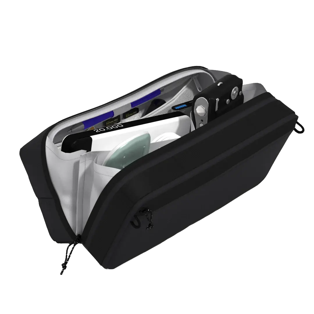 CabinZero Tech Pouch Norwegian Wood - Innenaufteilung mit Fächern