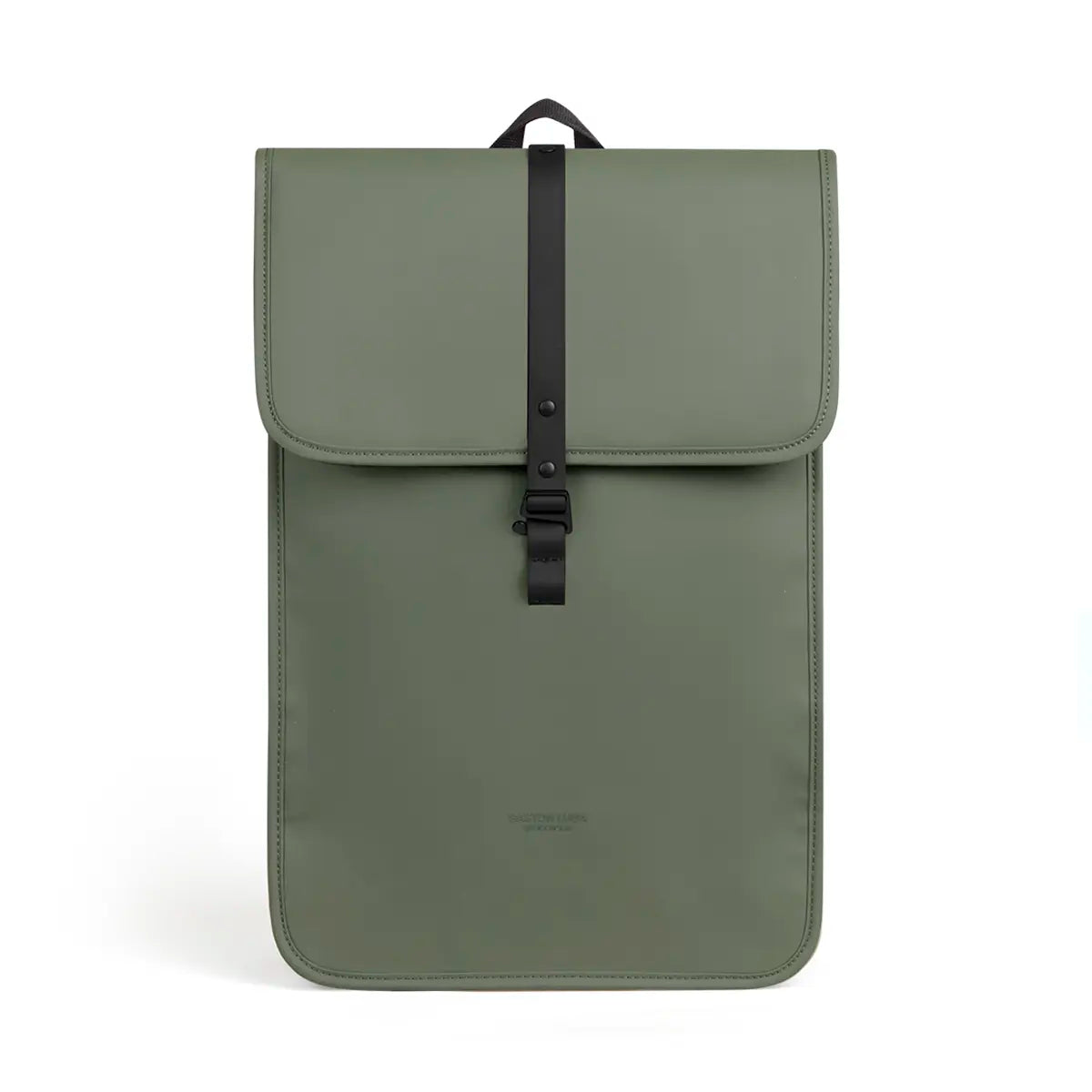 Gaston Luga Däsh Backpack 13 Zoll in Olive - Frontansicht des minimalistischen Rucksacks