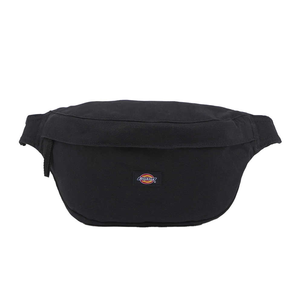 Dickies Duck Canvas Cross Body 32 cm in Schwarz – frontale Ansicht der Umhängetasche