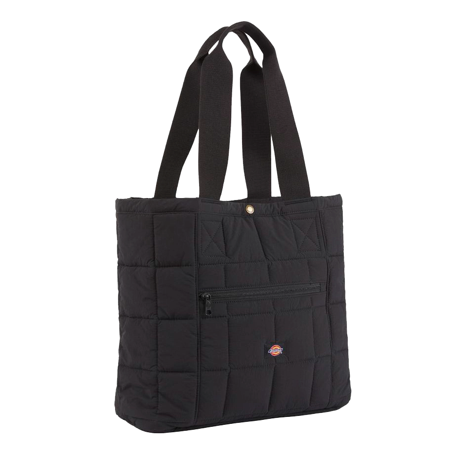 Black quilted tote bag online