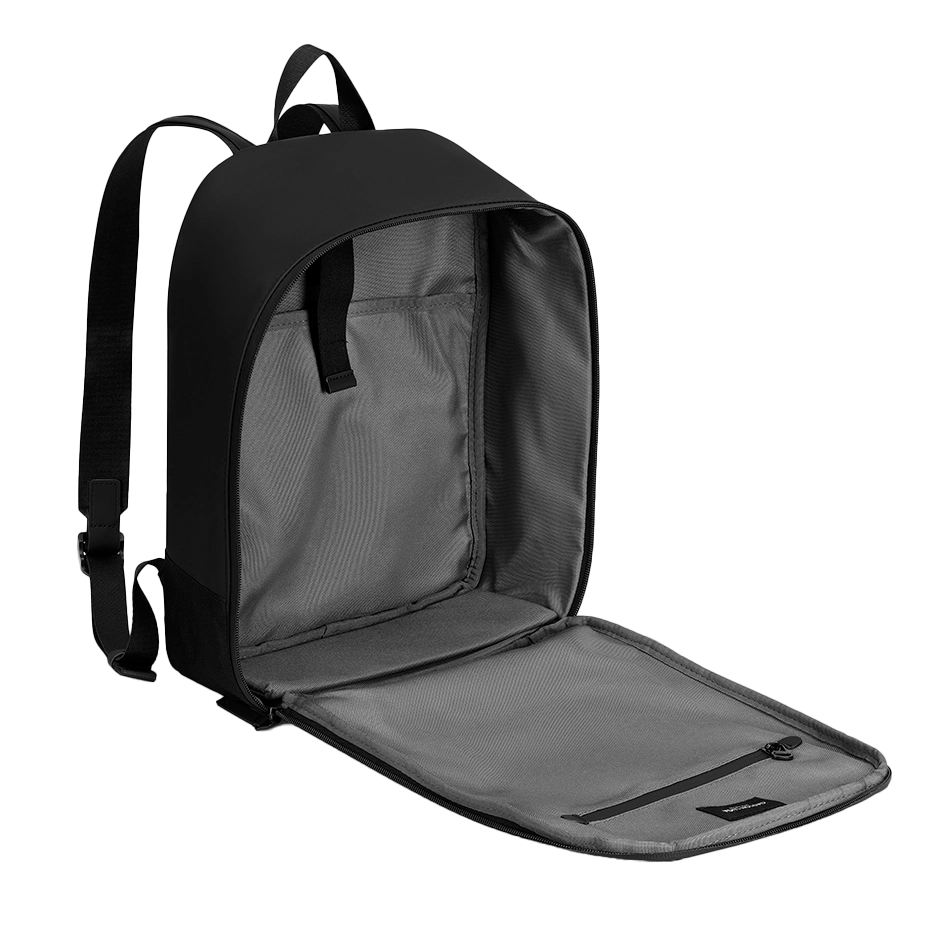 Innenansicht Gaston Luga Däsh Daily Backpack – schwarzer Laptop Rucksack mit Fächern
