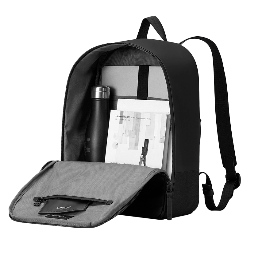 Gaston Luga Däsh Daily Backpack – moderner schwarzer Rucksack für Alltag, Arbeit und Uni