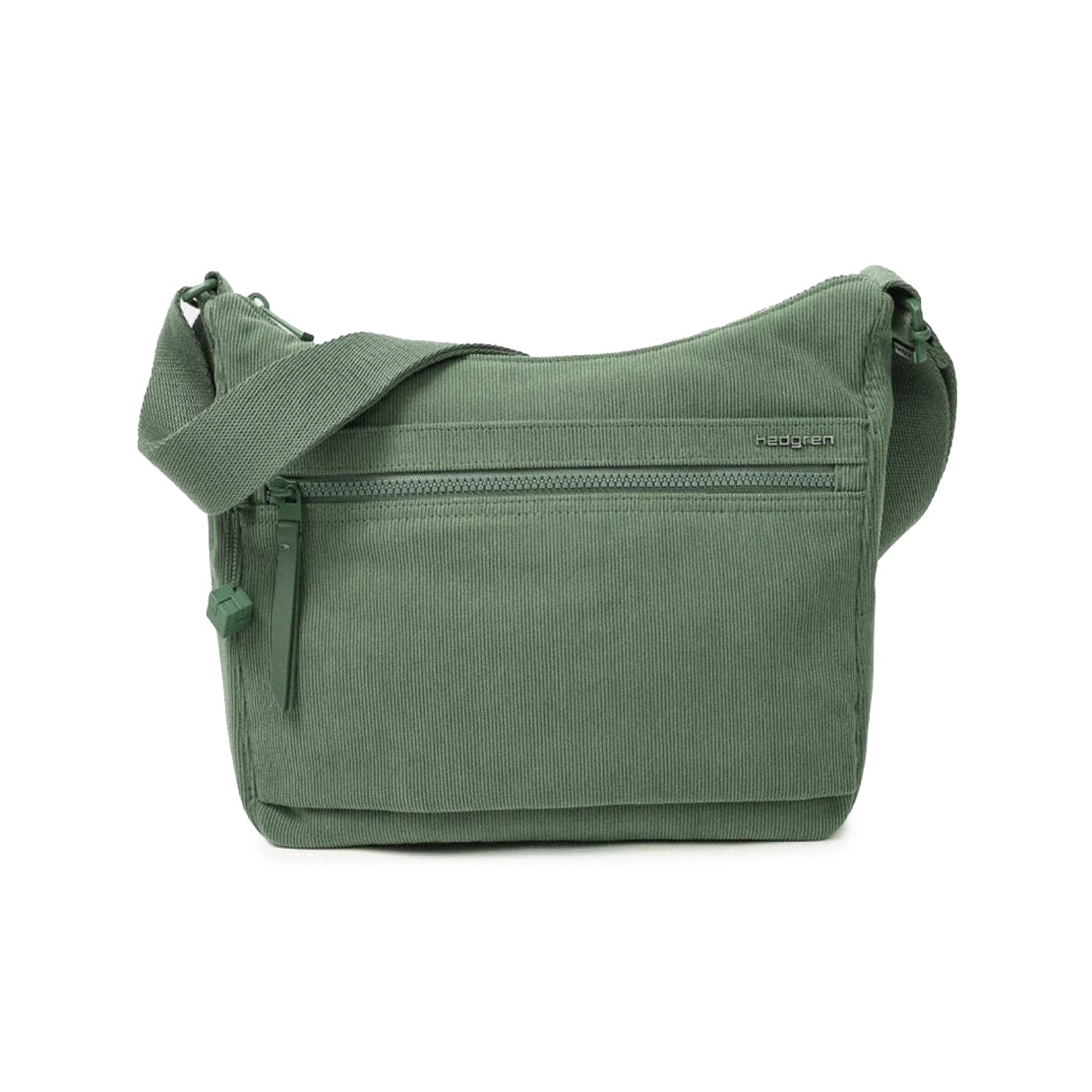 Hedgren Inner City Harpers S Shoulder Bag RFID 28 cm Corduroy Duck Green
