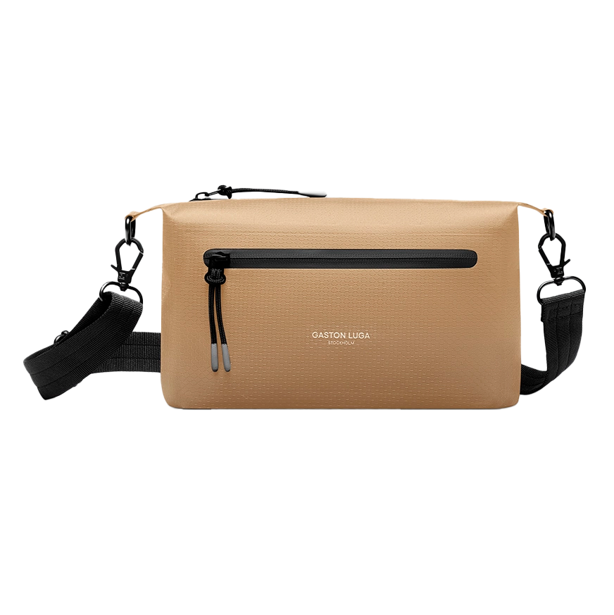 Gaston Luga Lightweight DuoSeal Crossbody - Latte