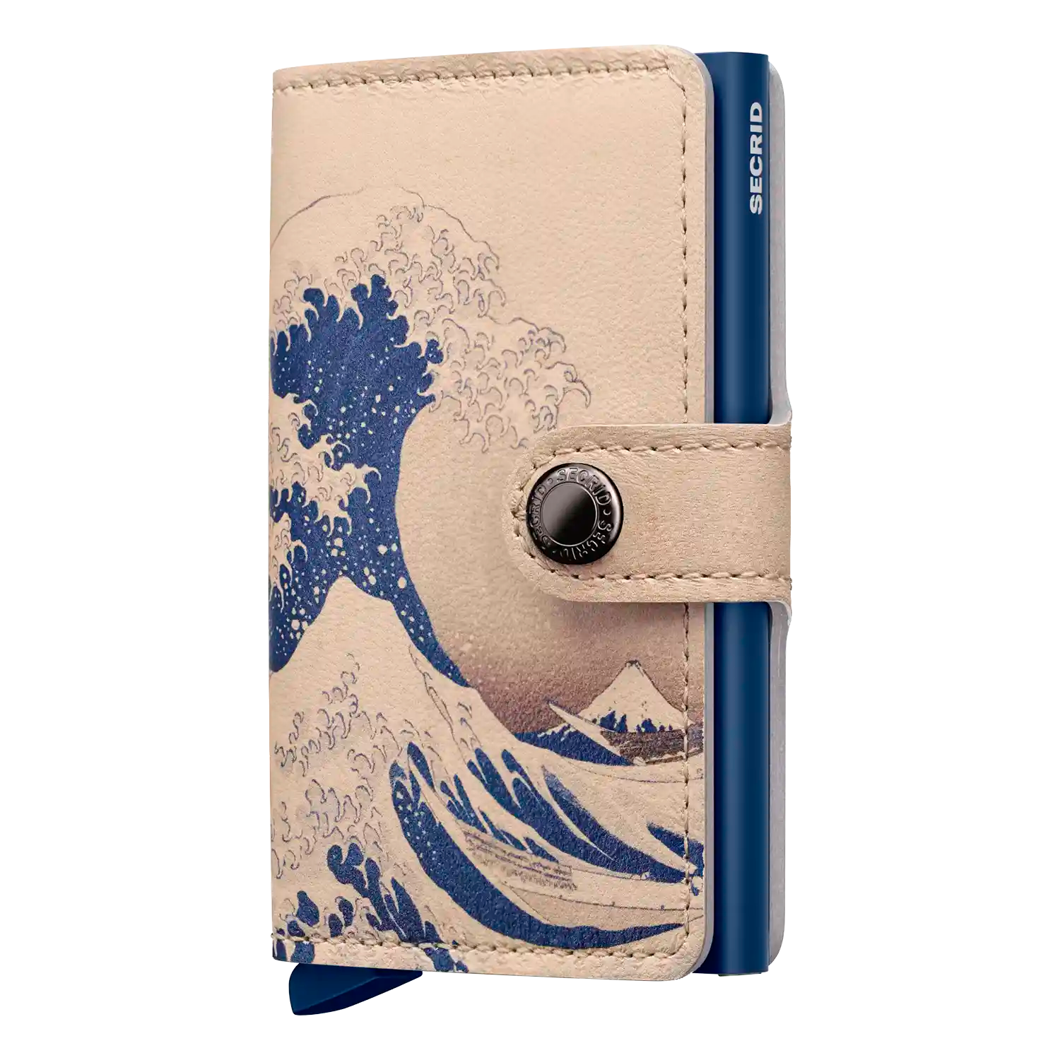 Secrid Miniwallet Art Wave - Kompakte Geldbörse mit Wellen-Design 10 cm