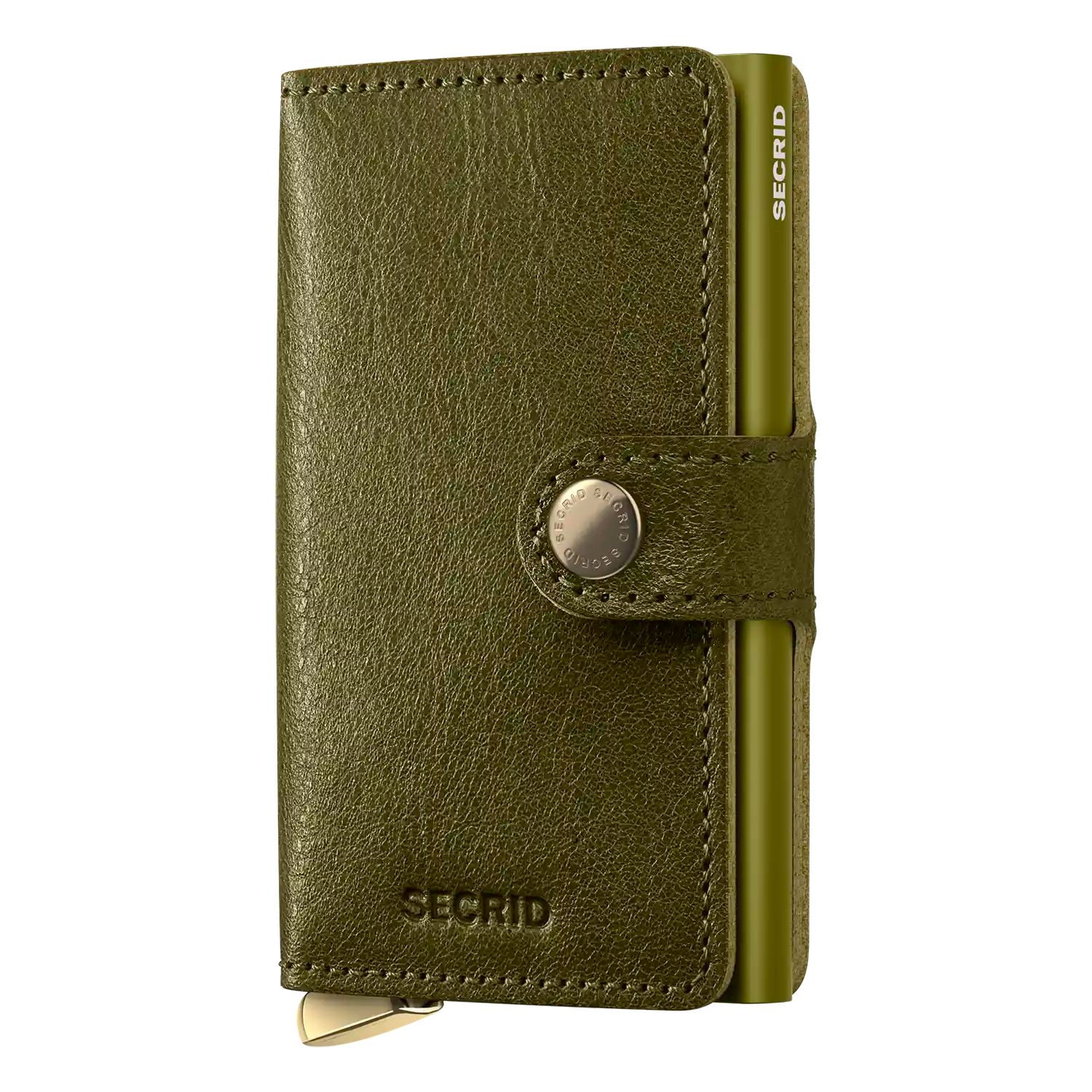 Secrid Premium Kollektion Miniwallet Basco 10 cm Olive – exklusive grüne Leder-Geldbörse