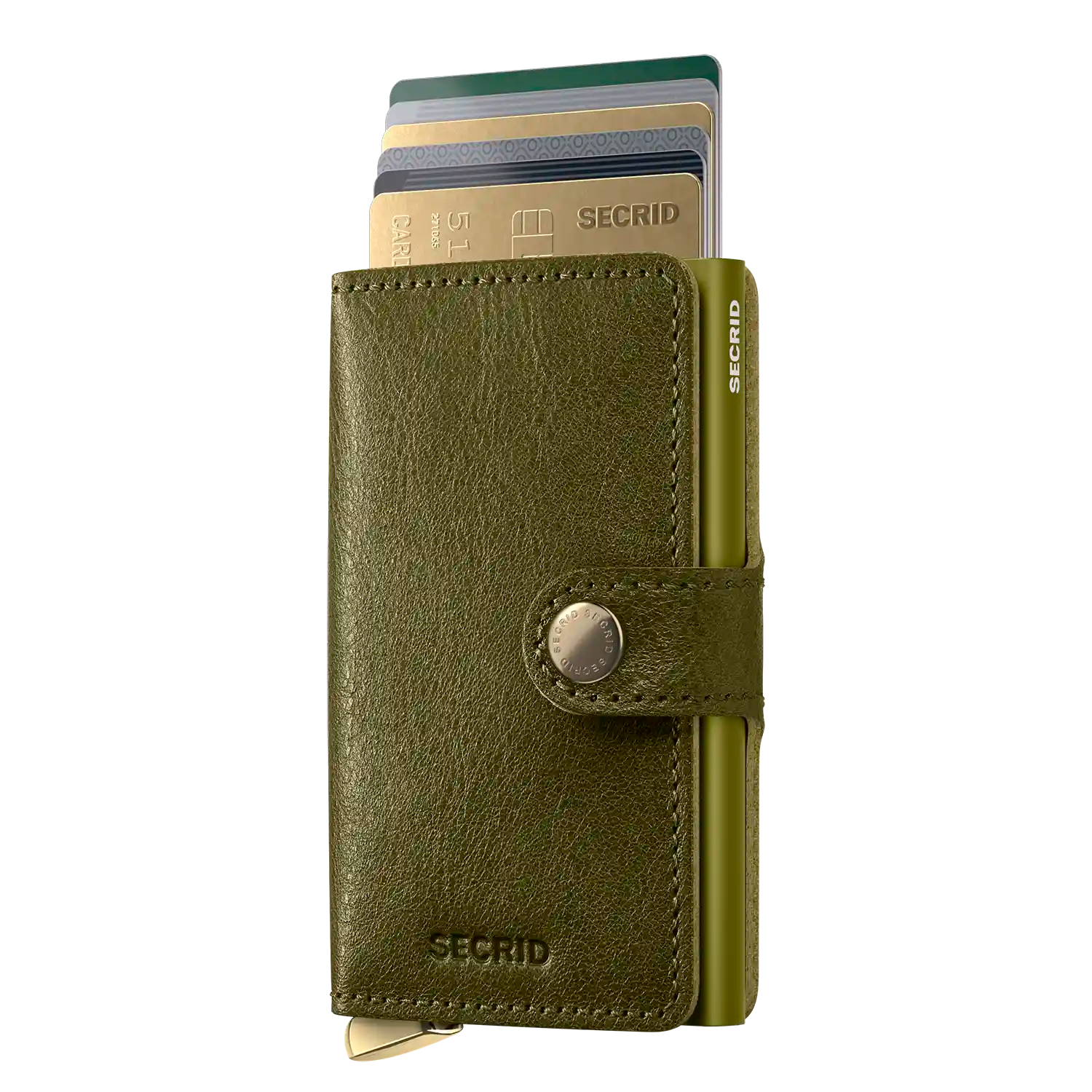 Secrid Miniwallet Basco Olive Premium Kollektion 10 cm Wallet aus hochwertigem Leder