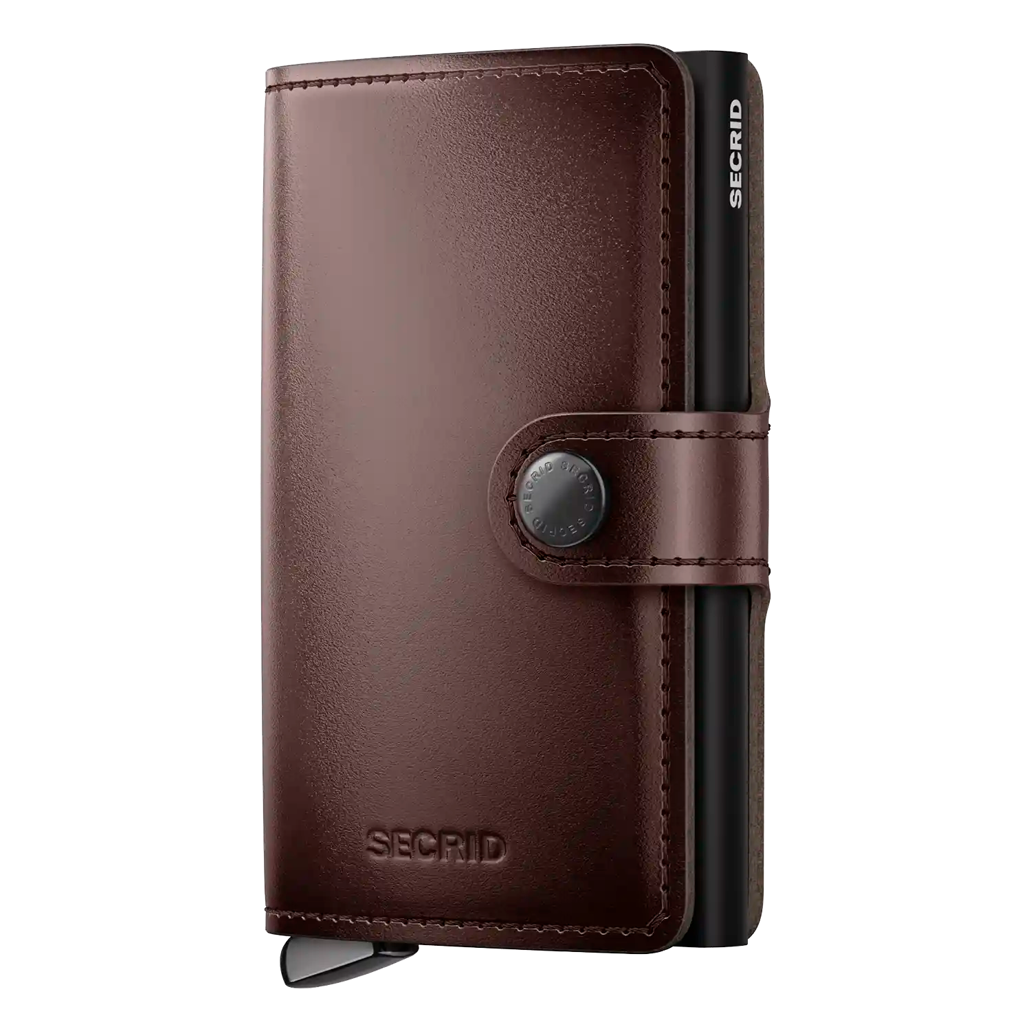 Secrid Premium Kollektion Miniwallet Dusk 10 cm Dark Brown – exklusive Leder-Geldbörse in Dunkelbraun