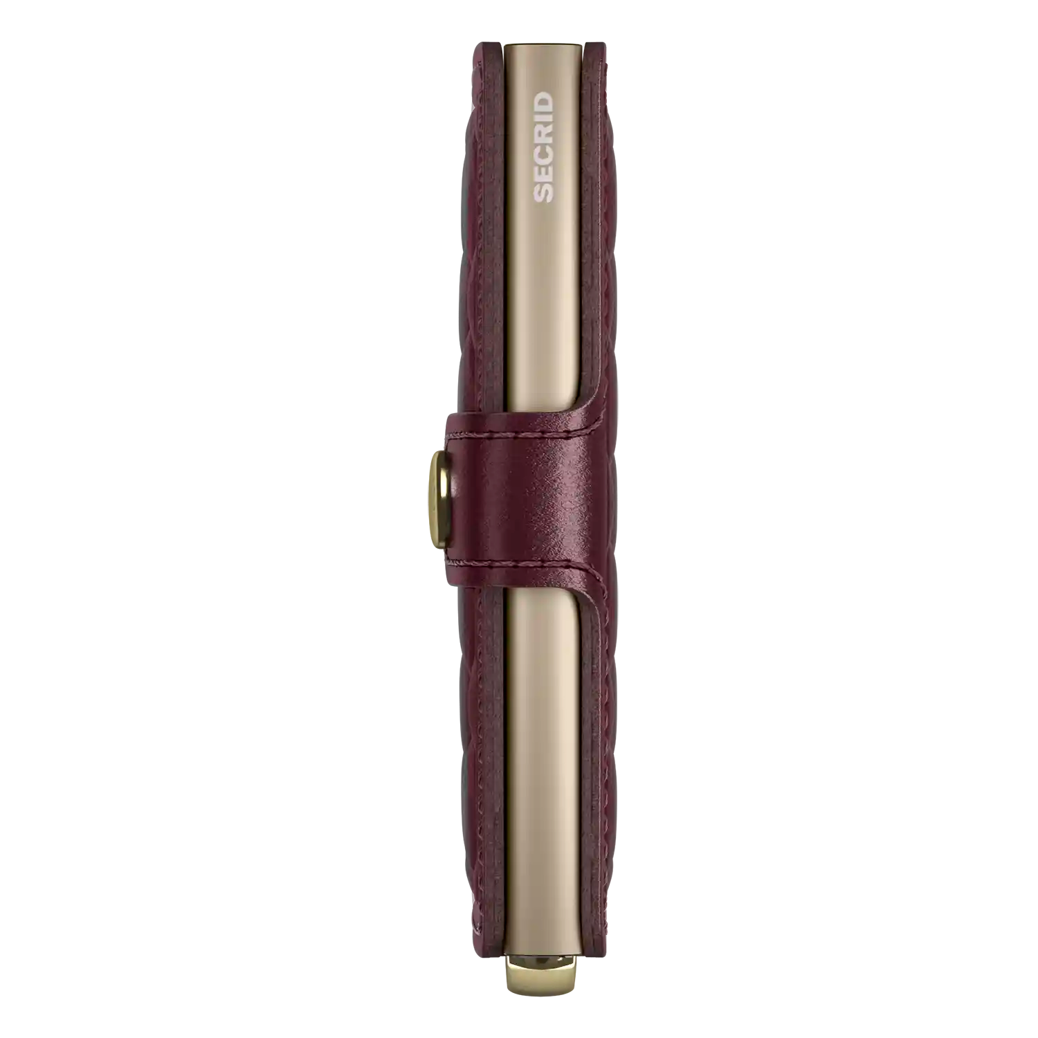 Seitenansicht Secrid Premium Miniwallet Emboss Diamond Bordeaux 10 cm Portemonnaie