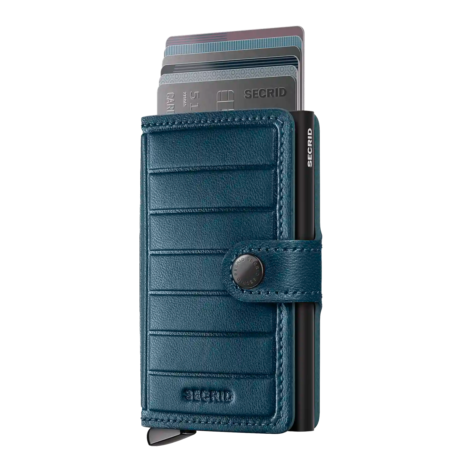 Secrid Premium Kollektion Miniwallet Emboss Lines 10 cm - Teal+