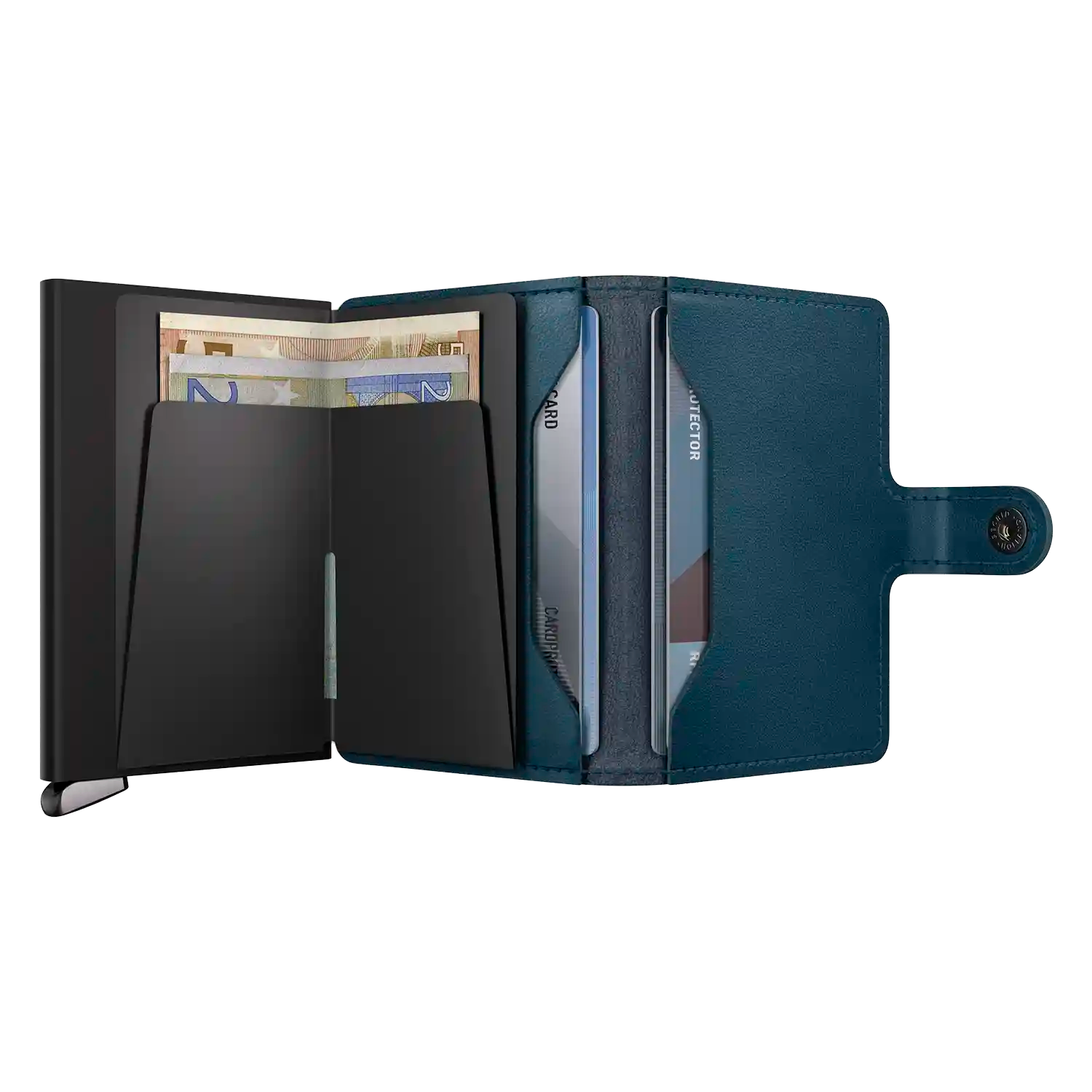 Secrid Premium Kollektion Miniwallet Emboss Lines 10 cm - Teal+