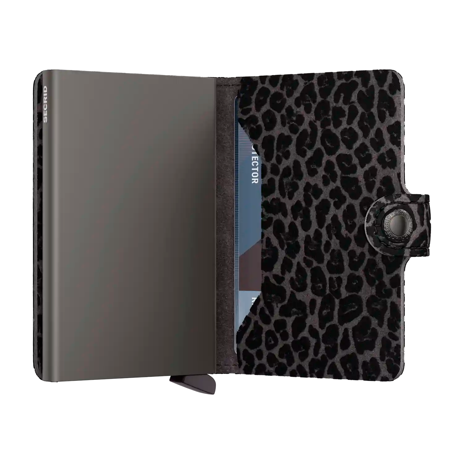 Secrid Wallets Miniwallet Leo 10 cm Grey - Aufgeklappte Börse mit Kartenfach